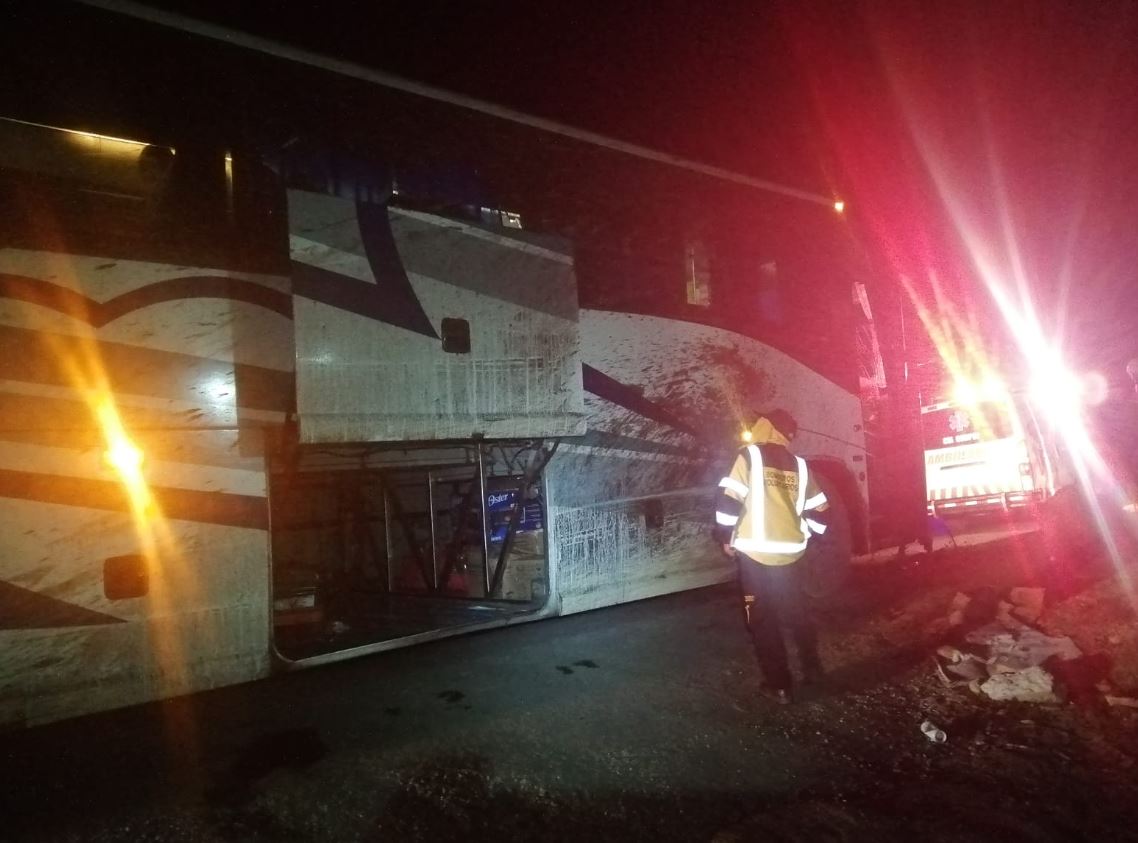 BUS DERRAPA EN LA INTERAMERICANA