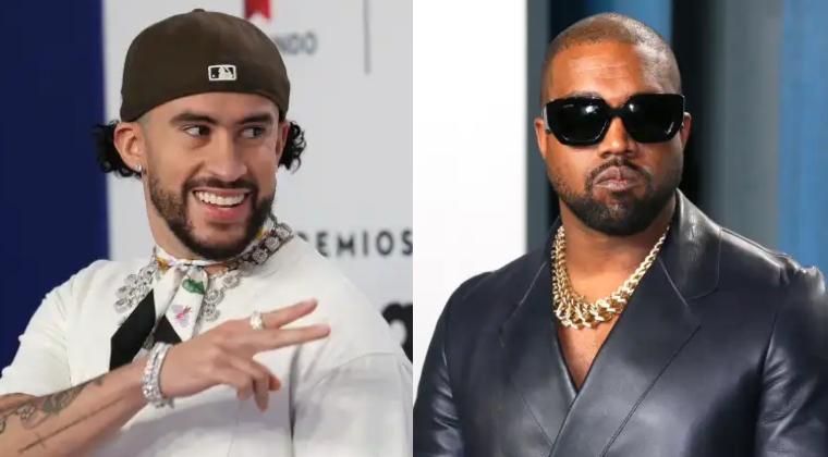 Posible colaboración musical de Bad Bunny y Kanye West.