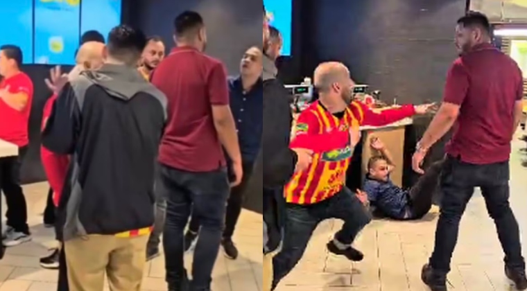 Pelea en restaurante de comida rápida