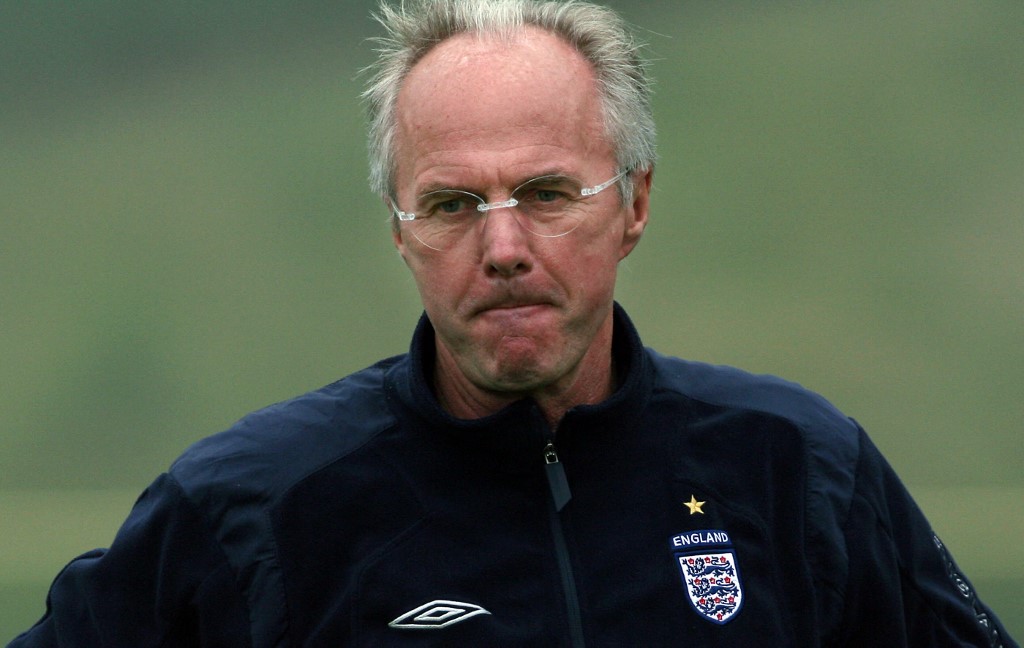 Sven-Goran Eriksson en su etapa como seleccionador de Inglaterra.