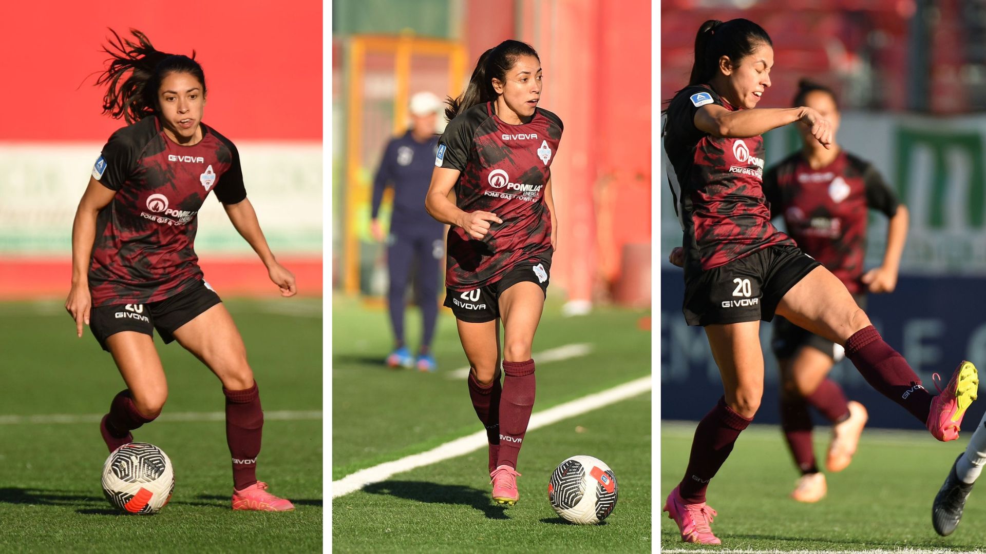 La guatemalteca, Ana Lucía Martínez, durante su paso por el Pomigliano italiano. (Foto Prensa Libre: FIGCfemminile)