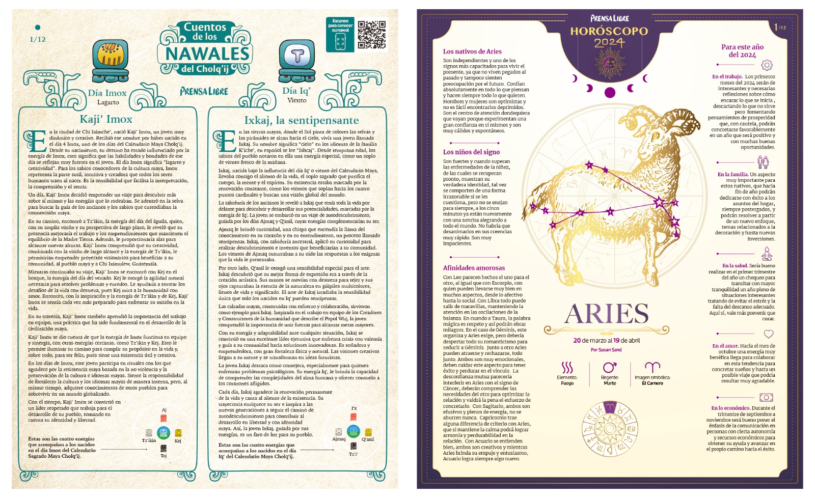 Prensa Libre publicará cuentos sobre los nahuales y predicciones del horóscopo 2024 (1)