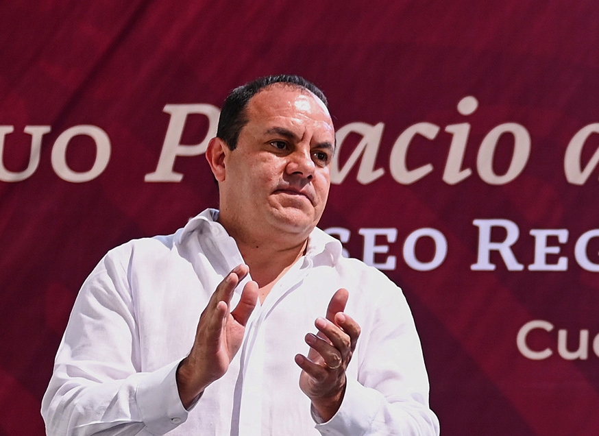 Cuauhtémoc Blanco durante un acto protocolario en la ciudad de Cuernavaca México.