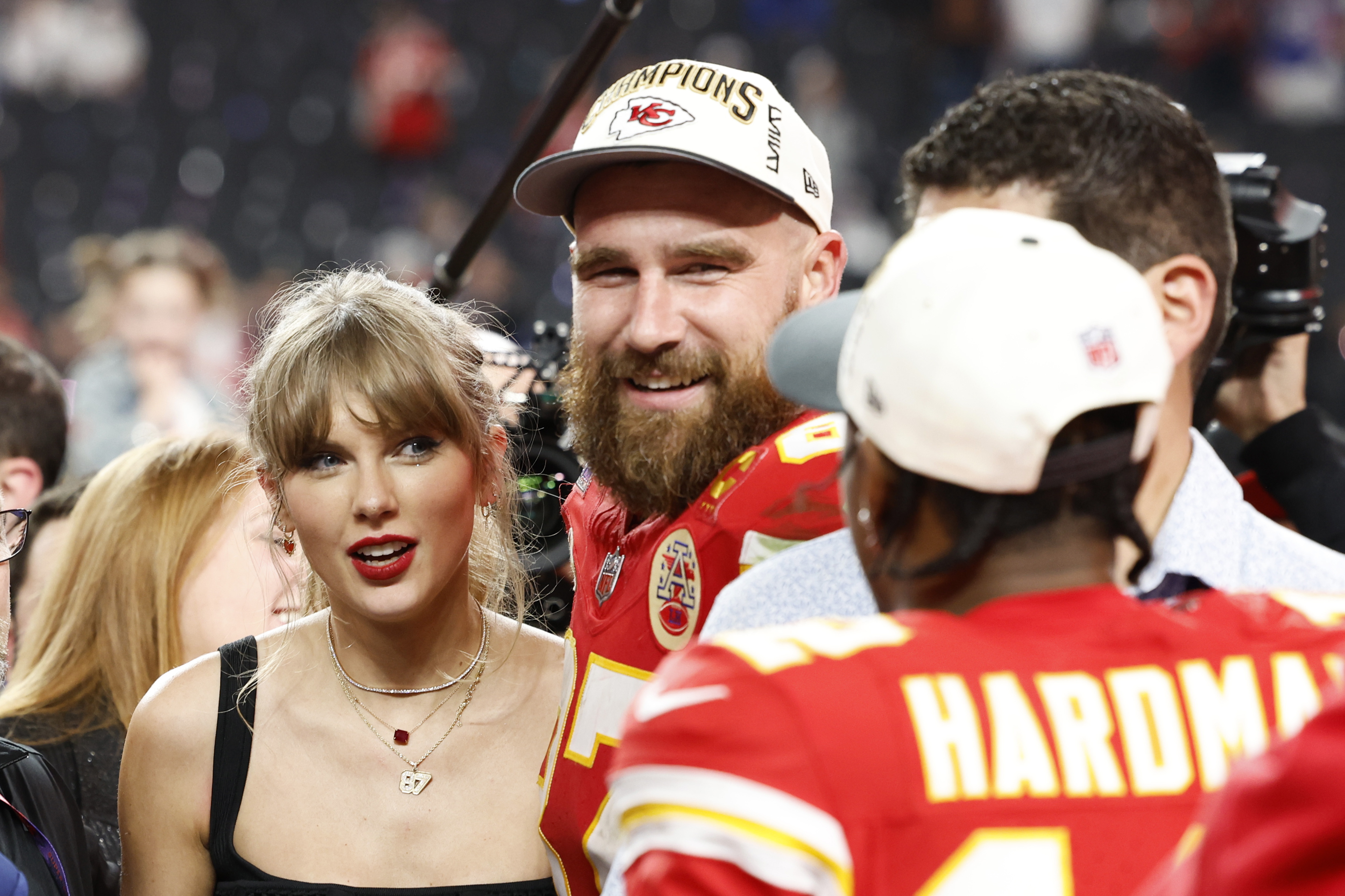 Taylor Swift y Kelce en el pasado Super Bowl.