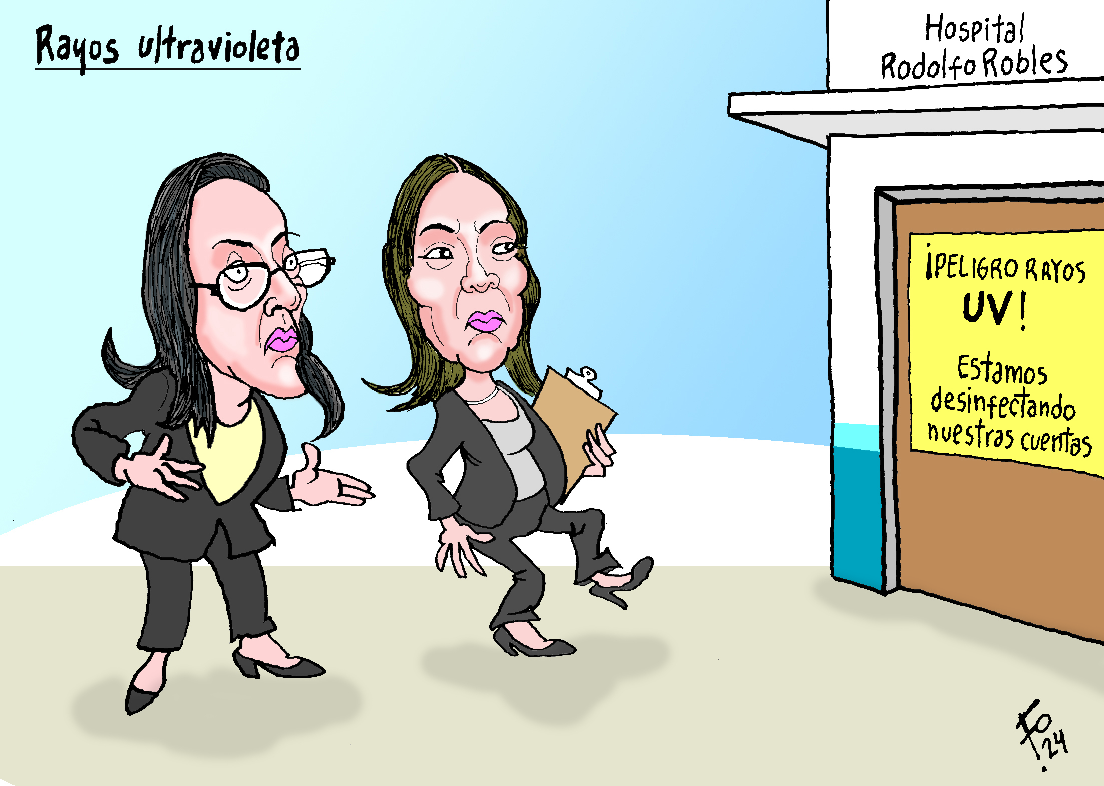 Personajes: Karina Paz y Evelyn Morataya.