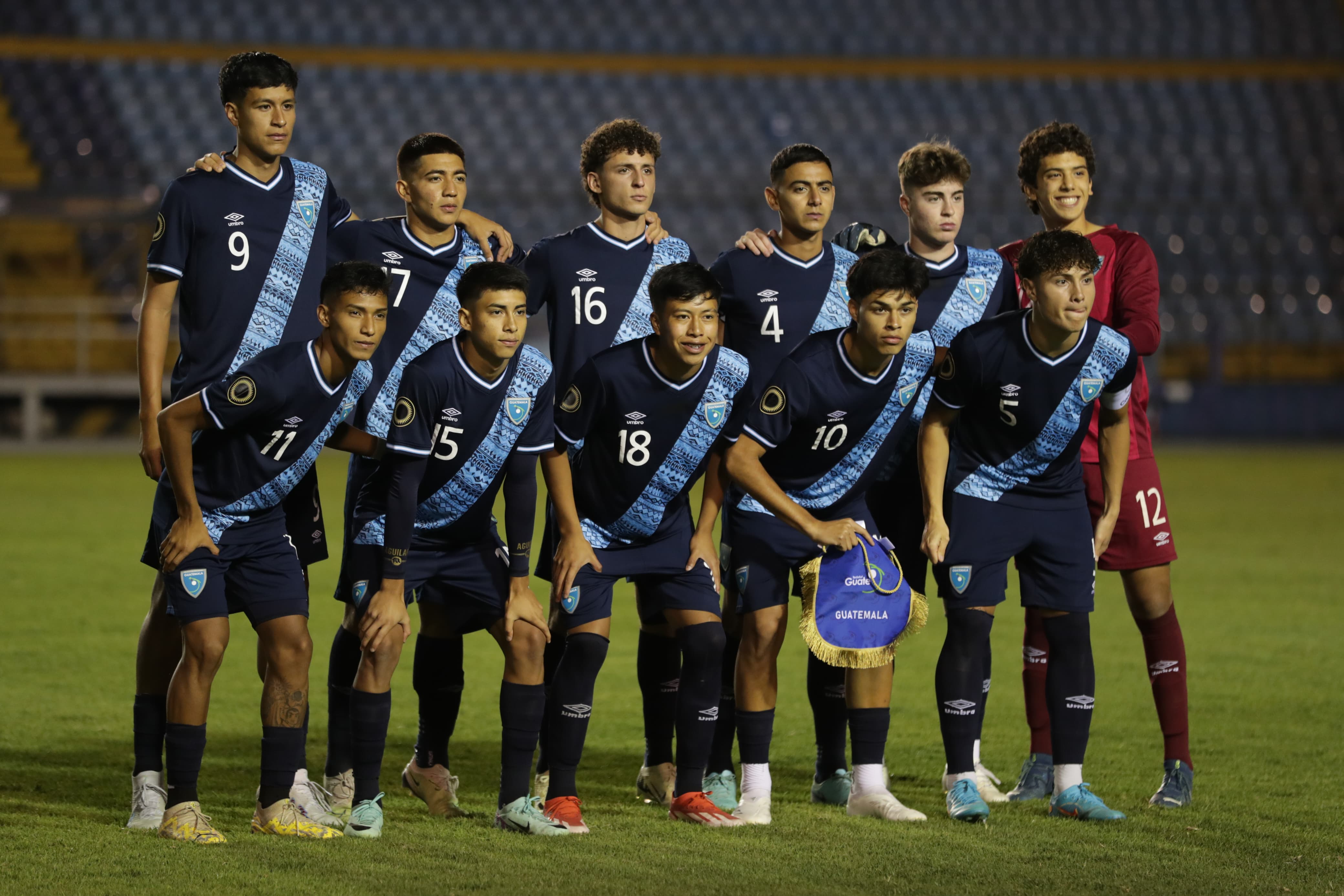 La Selección Sub 20 de Guatemala en uno de los partidos de la Fase Preliminar del Premundial de la Concacaf.