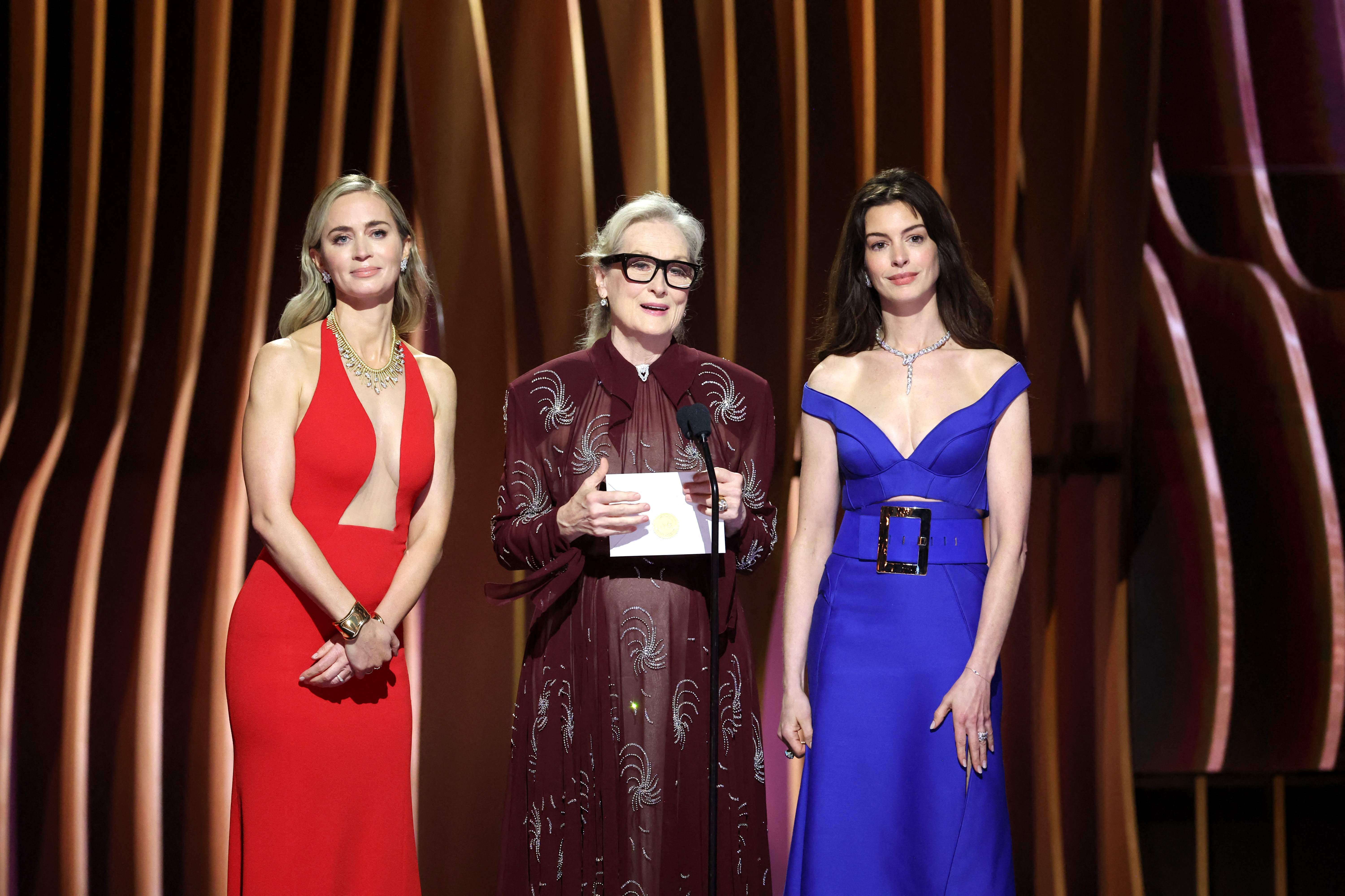 Meryl Streep, Anne Hathaay y Emily Blunt