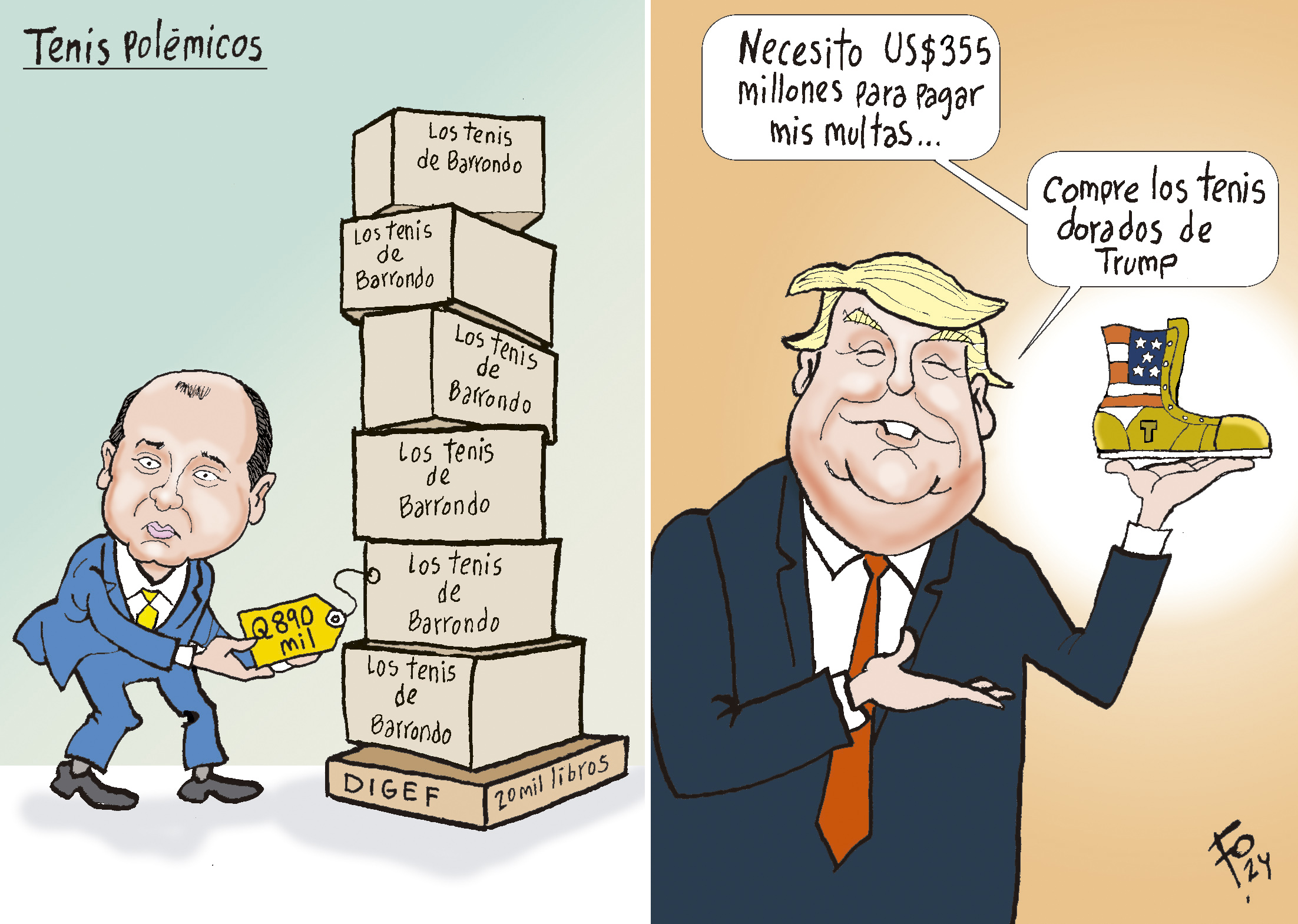 Personajes: Cristian Álvarez y Donald Trump