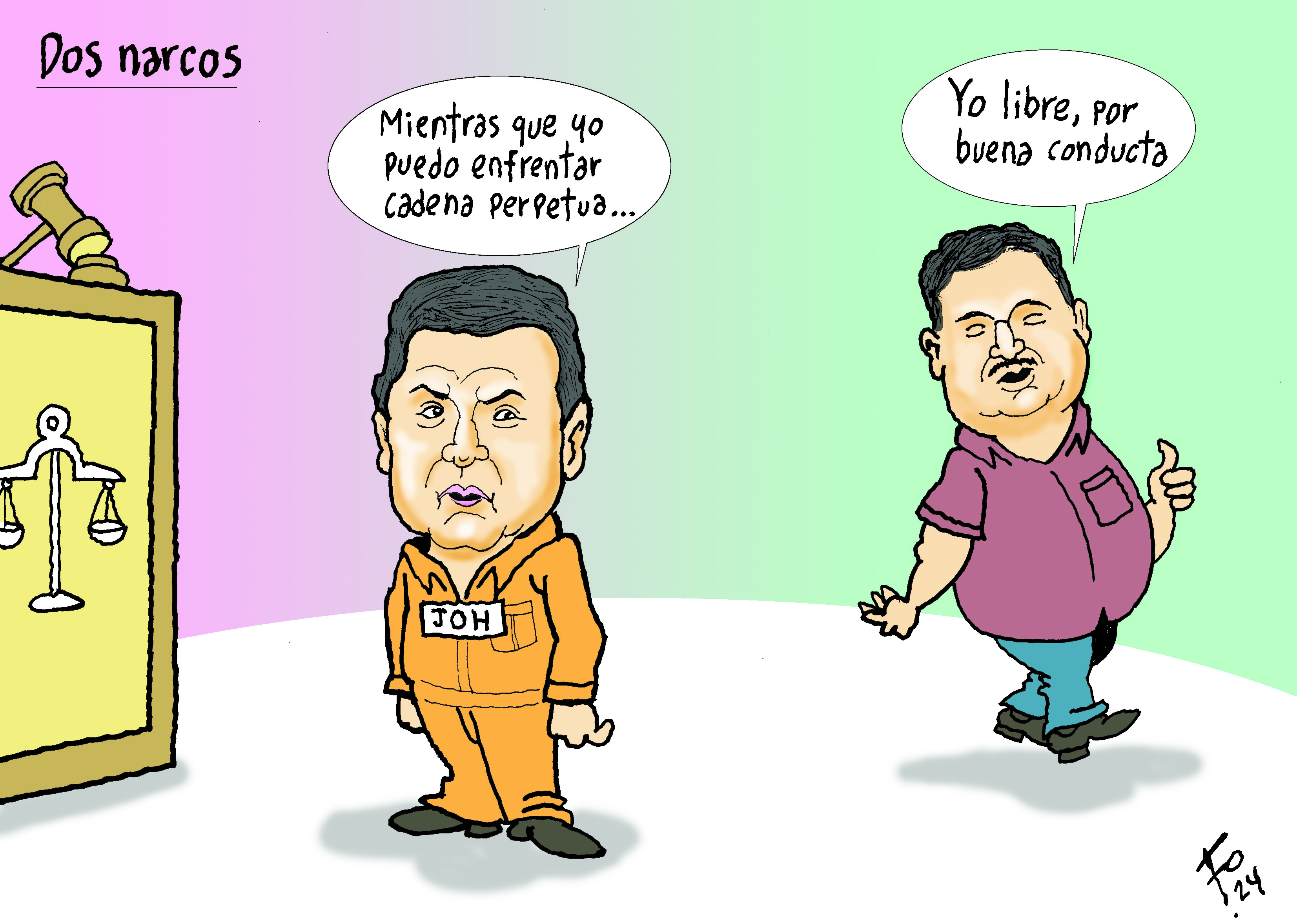 Personajes: Juan Orlando Hernández y Efraín Cifuentes González.