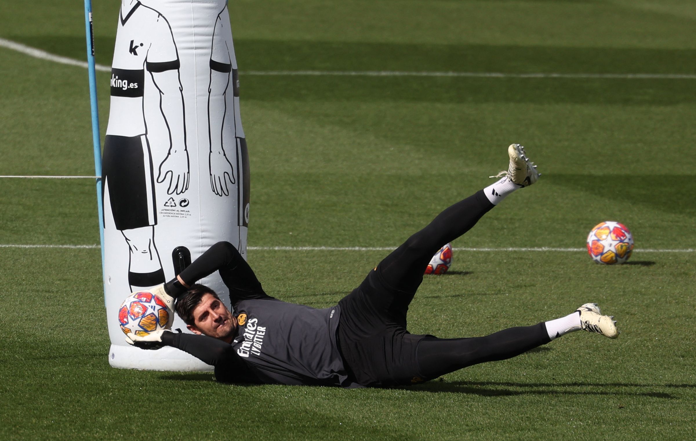 Thibaut Courtois en un entreno con el Real Madrid con fecha del 5 de marzo de 2024.