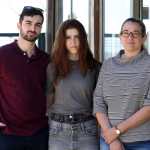 De derecha a derecha, la mayor Michal Hershkowitz, Maya Paritzer y Ron Elenitsky. (Foto Prensa Libre: María Renée Barrientos)