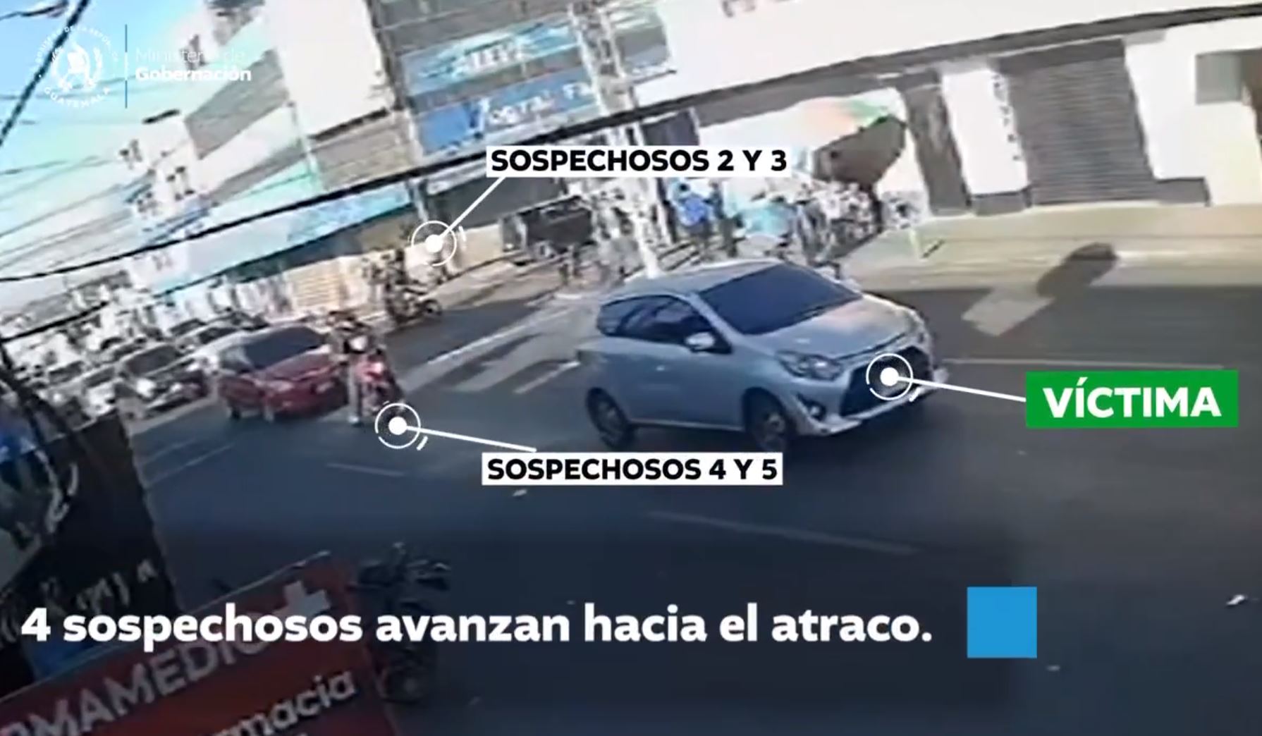 Asalto de motoladrones en la colonia La Reformita, zona 11 de la capital, en donde un taxista murió baleado. (Foto Prensa Libre: Captura de video Mingob)