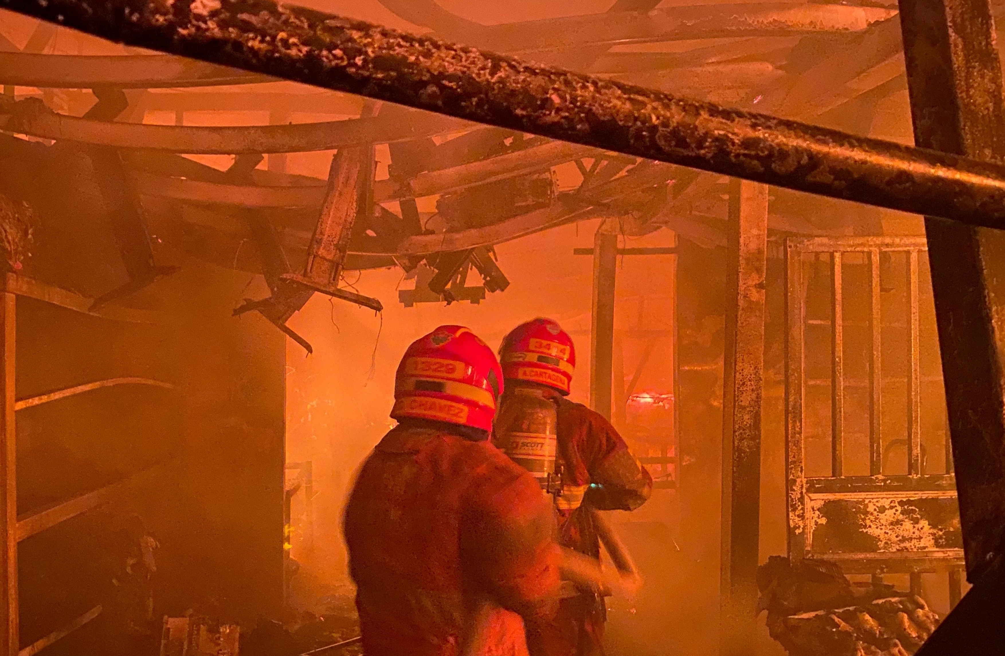 Incendio en bodega