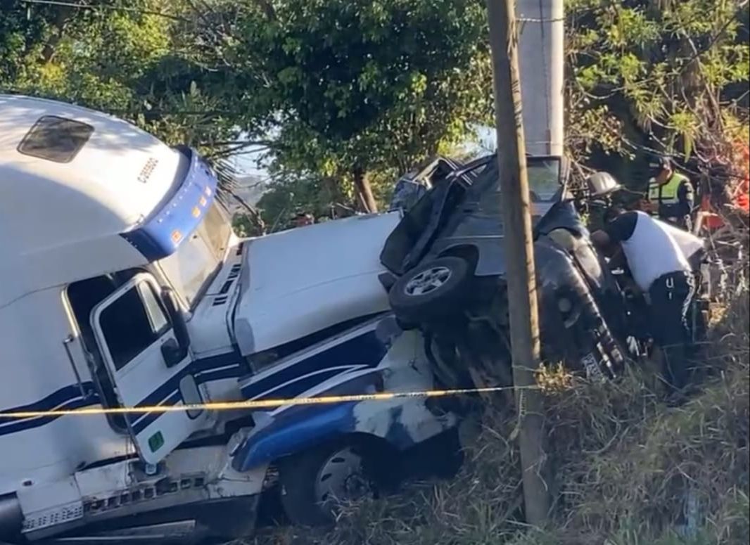 accidente de tránsito ruta a el salvador