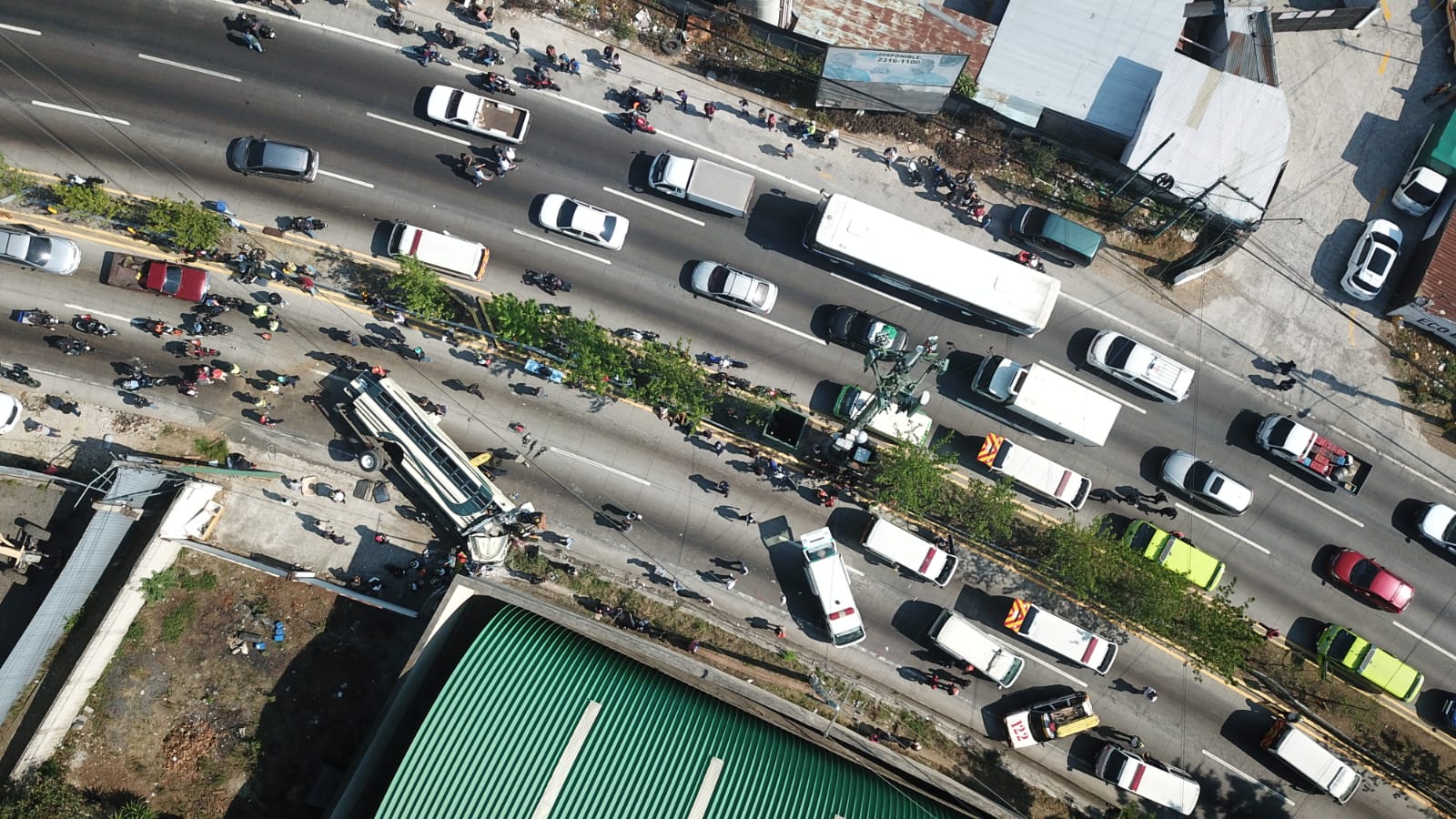 Accidente en km 19.5 de la ruta Interamericana este 26 de abril 2024.'