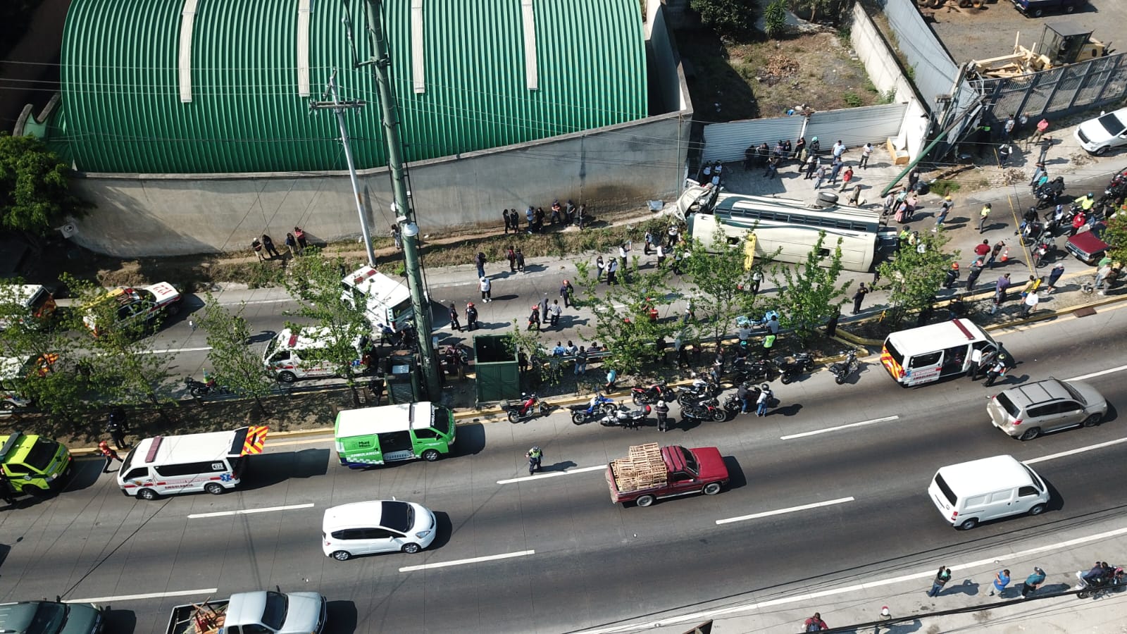 Accidente en km 19.5 de la ruta Interamericana este 26 de abril 2024.'