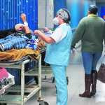 Recorrido en las instalaciones del Hospital San Juan De Dios donde donde se observan personal trabajando y curando a pacientes.
Fotografía: Erick Avila. 14/02/2022