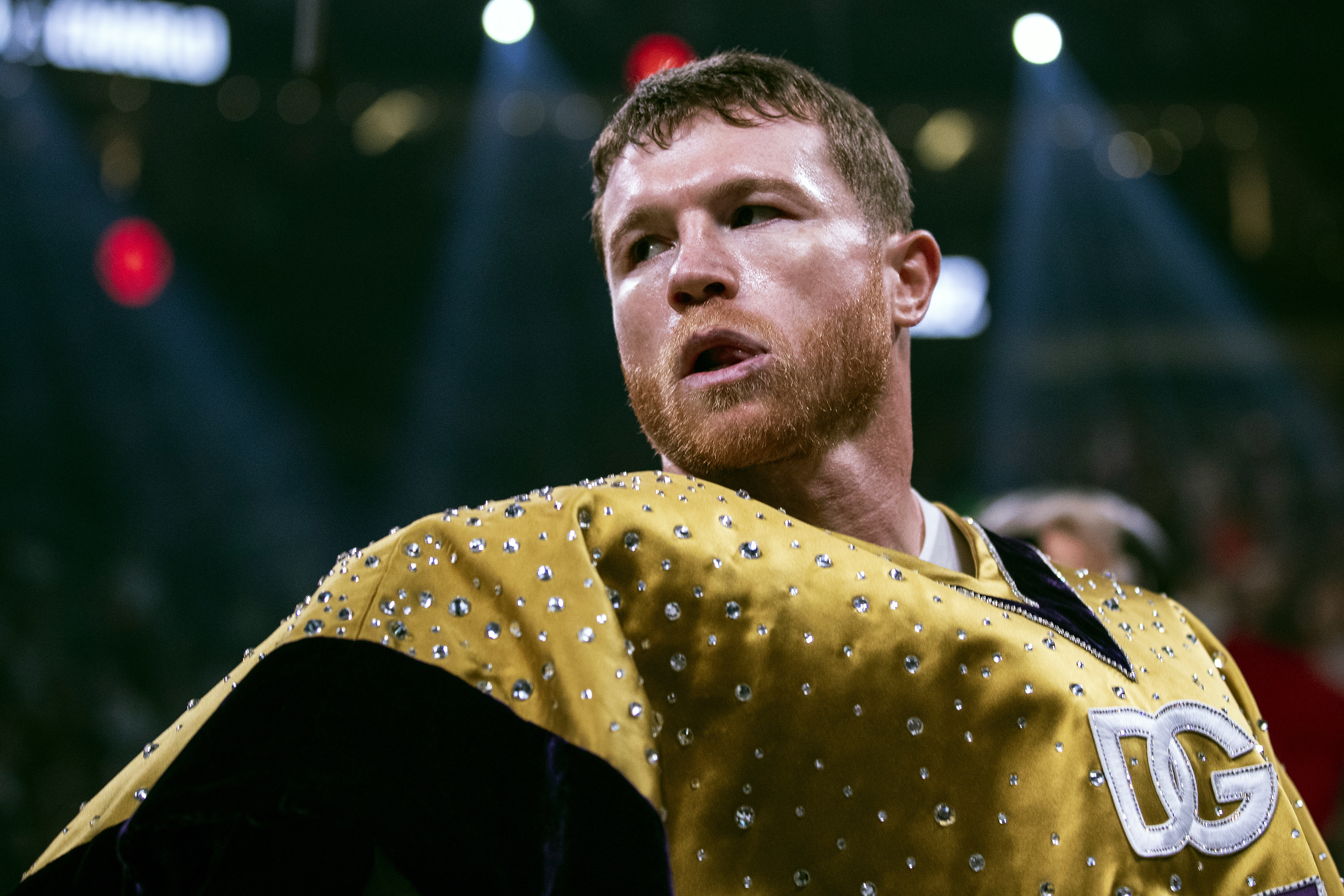 Fotografía de archivo de Saul 'Canelo' Álvarez durante una pelea en la T Mobile Arena.