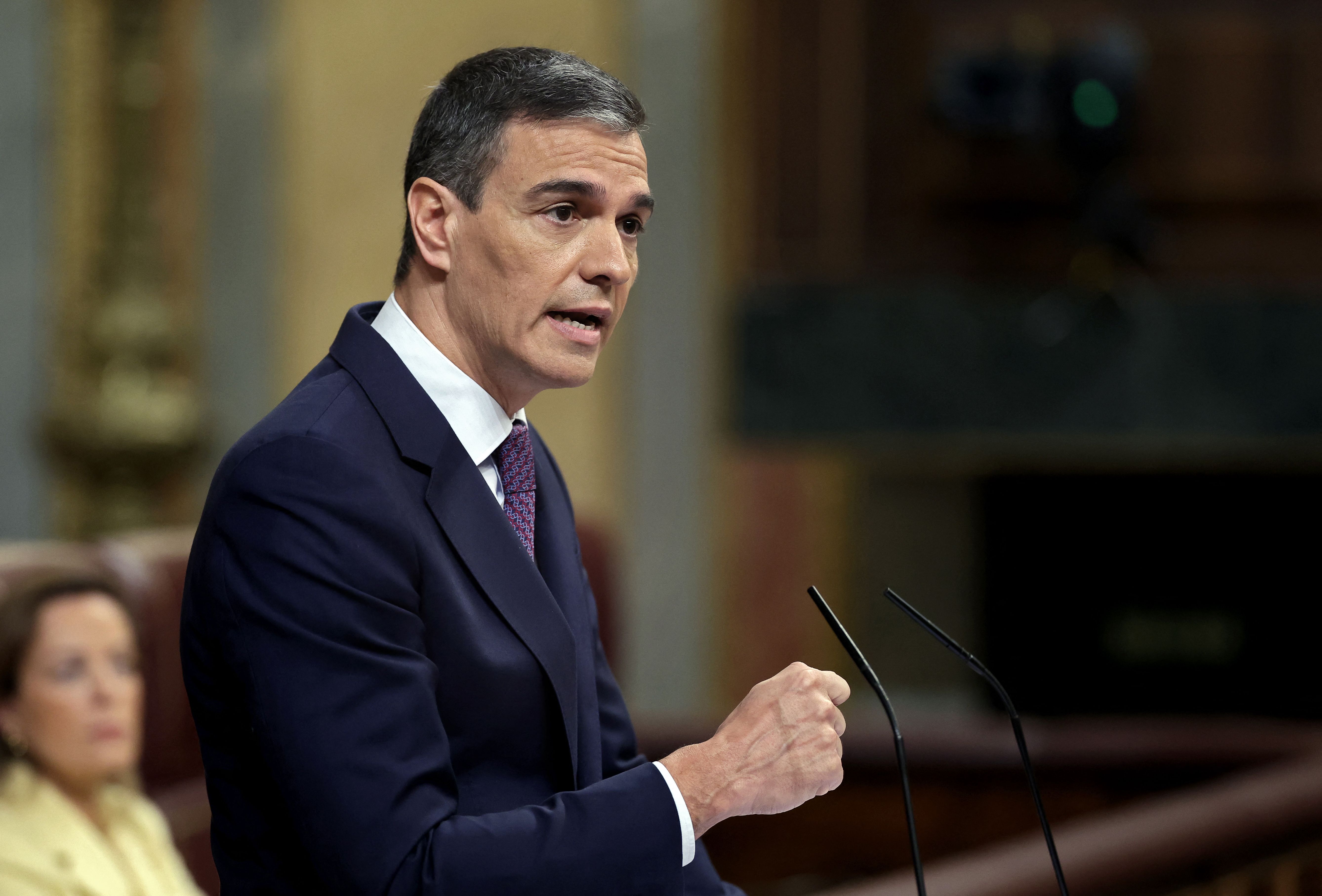 El presidente de España, Pedro Sánchez, y los primeros ministros de Irlanda y Noruega, Simon Harris y Jonas Gahr, anunciaron este miércoles, casi simultáneamente, su intención de reconocer formalmente el Estado palestino el 28 de mayo. (Foto Prensa Libre: Thomas COEX / AFP)