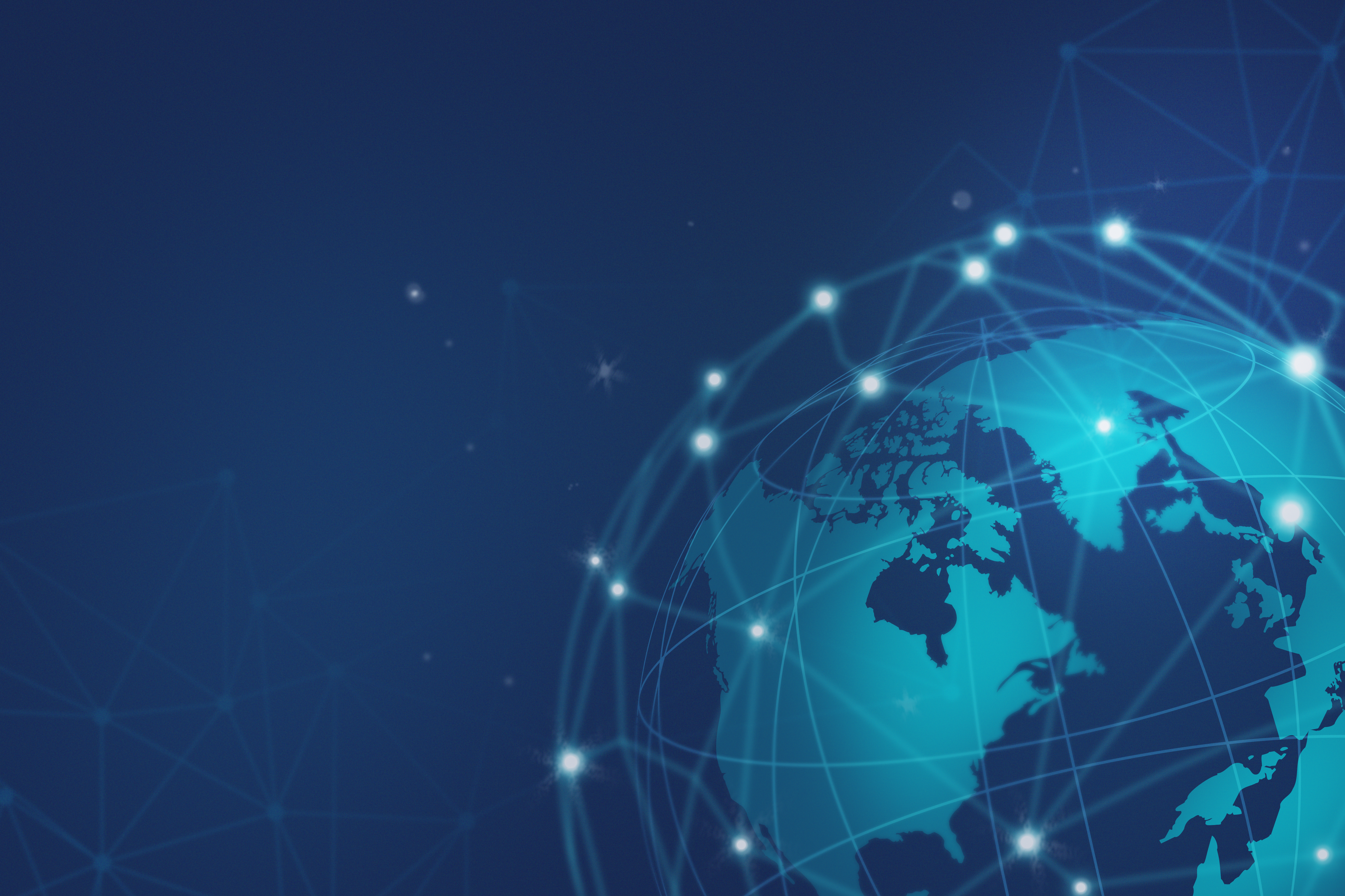 Blue global network connection illustration