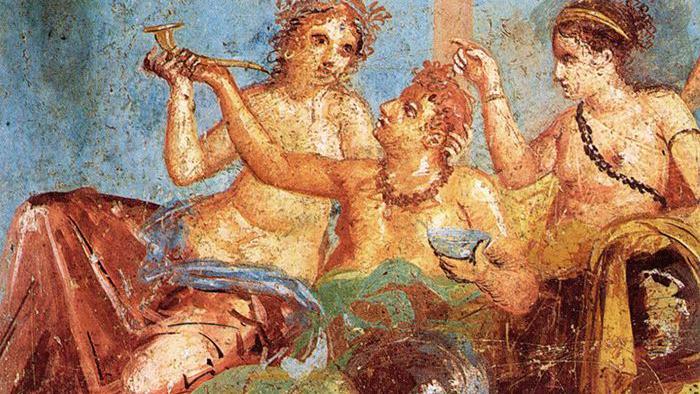 Así, sólo si eras rico... (fresco de la Casa de los Amantes de Pompeya). 
GETTY IMAGES
