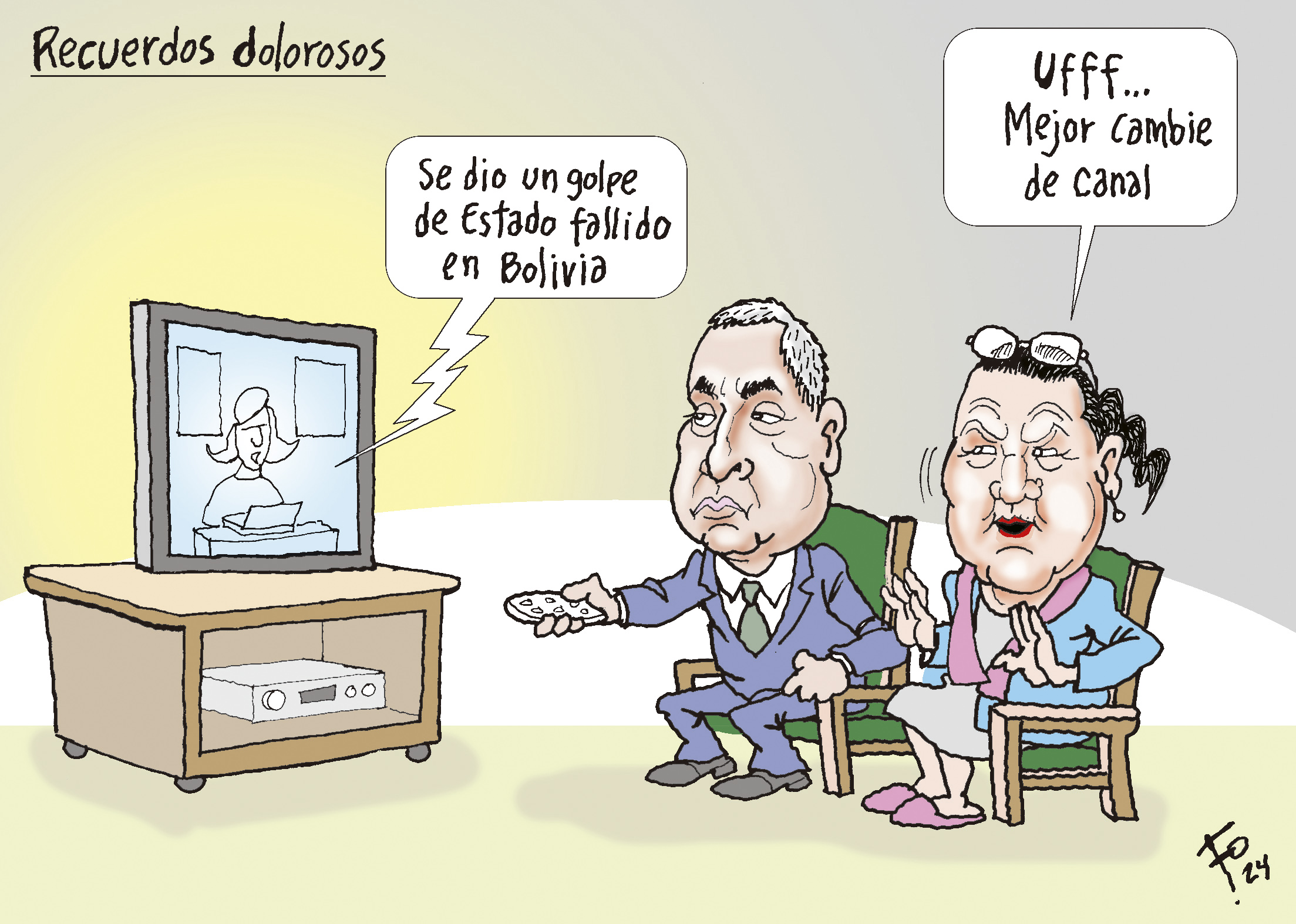 Personajes: Rafael Curruchiche y Consuelo Porras.