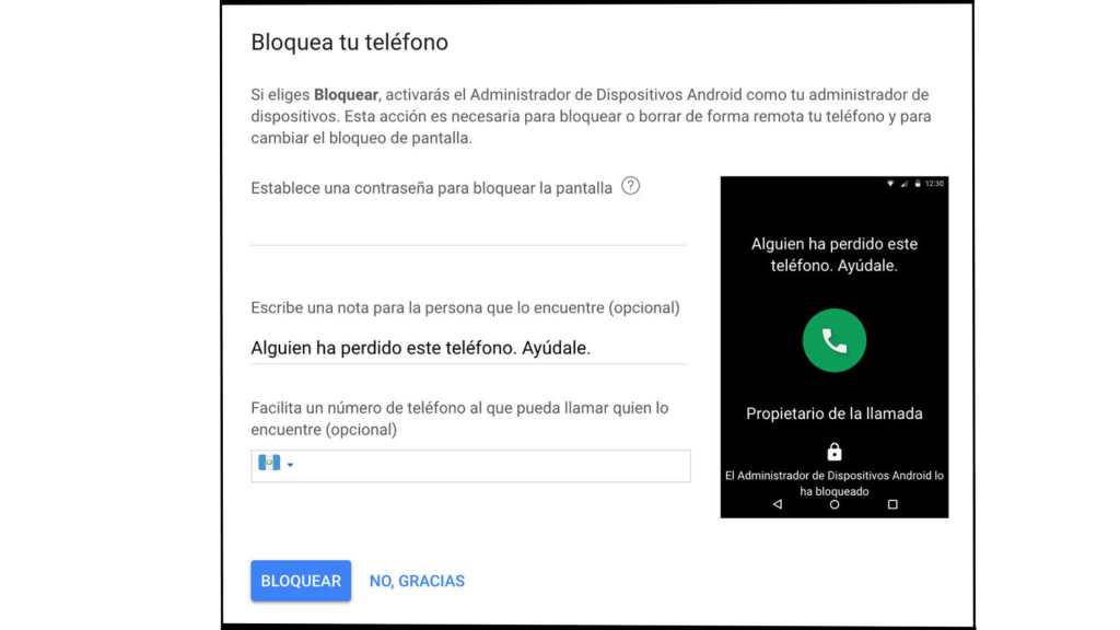 Cómo bloquear un teléfono robado en Encuentra tu móvil de Google (2)