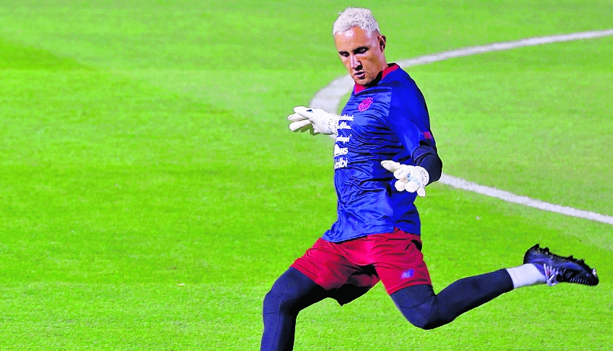 El portero costarricense, Keylor Navas, durante un entrenamiento con su selección en 2022.