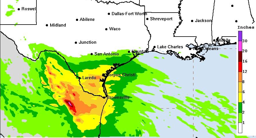 El Sistema Meteorológico Nacional de México asegura que se ha formado la tormenta tropical Alberto, el primer ciclón tropical de la temporada 2024. (Foto Prensa Libre: Centro de Predicción Meteorológica del Servicio Meteorológico Nacional de Estados Unidos). 