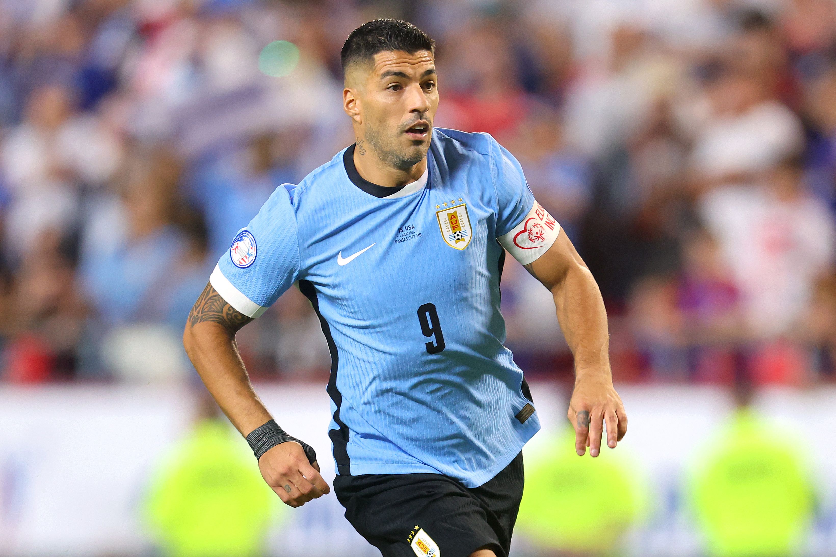 Luis Suárez en el partido ante Estados Unidos en la Copa América 2024.