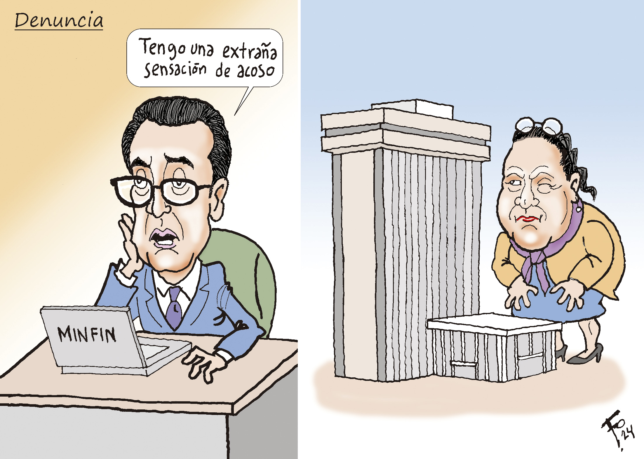 Personajes: Jonathan Menkos y Consuelo Porras.