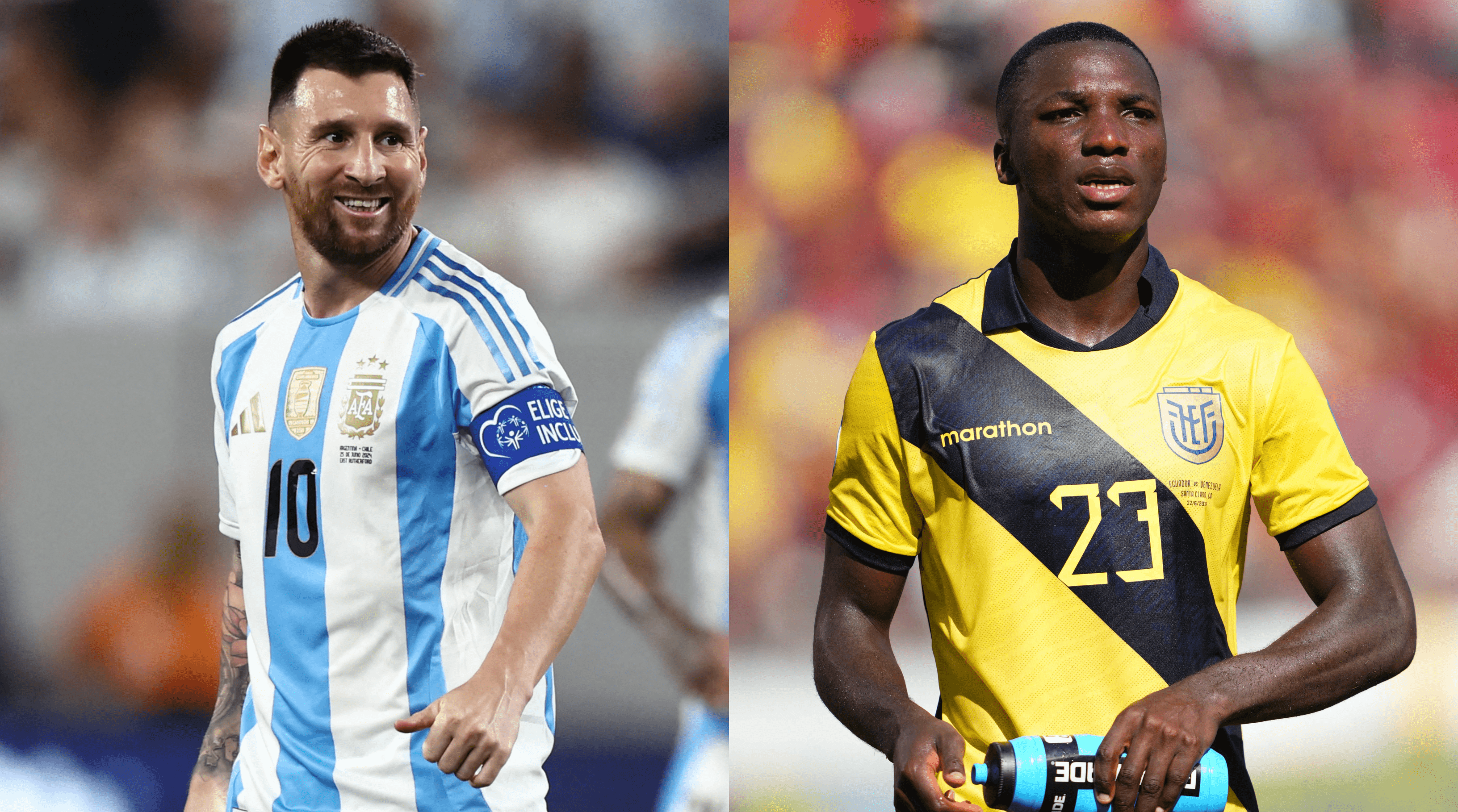 Lionel Messi y Moisés Caicedo son las grandes figuras de las dos selecciones.