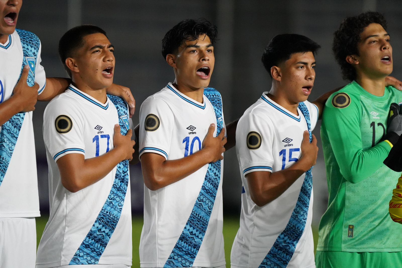 La Selección Sub 20 en el partido ante México.