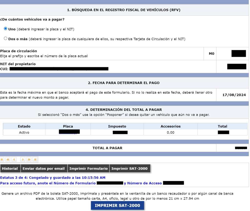 Paso 4 Descargue el formulario SAT-2000, imprímalo si pagará en alguna agencia bancaria.