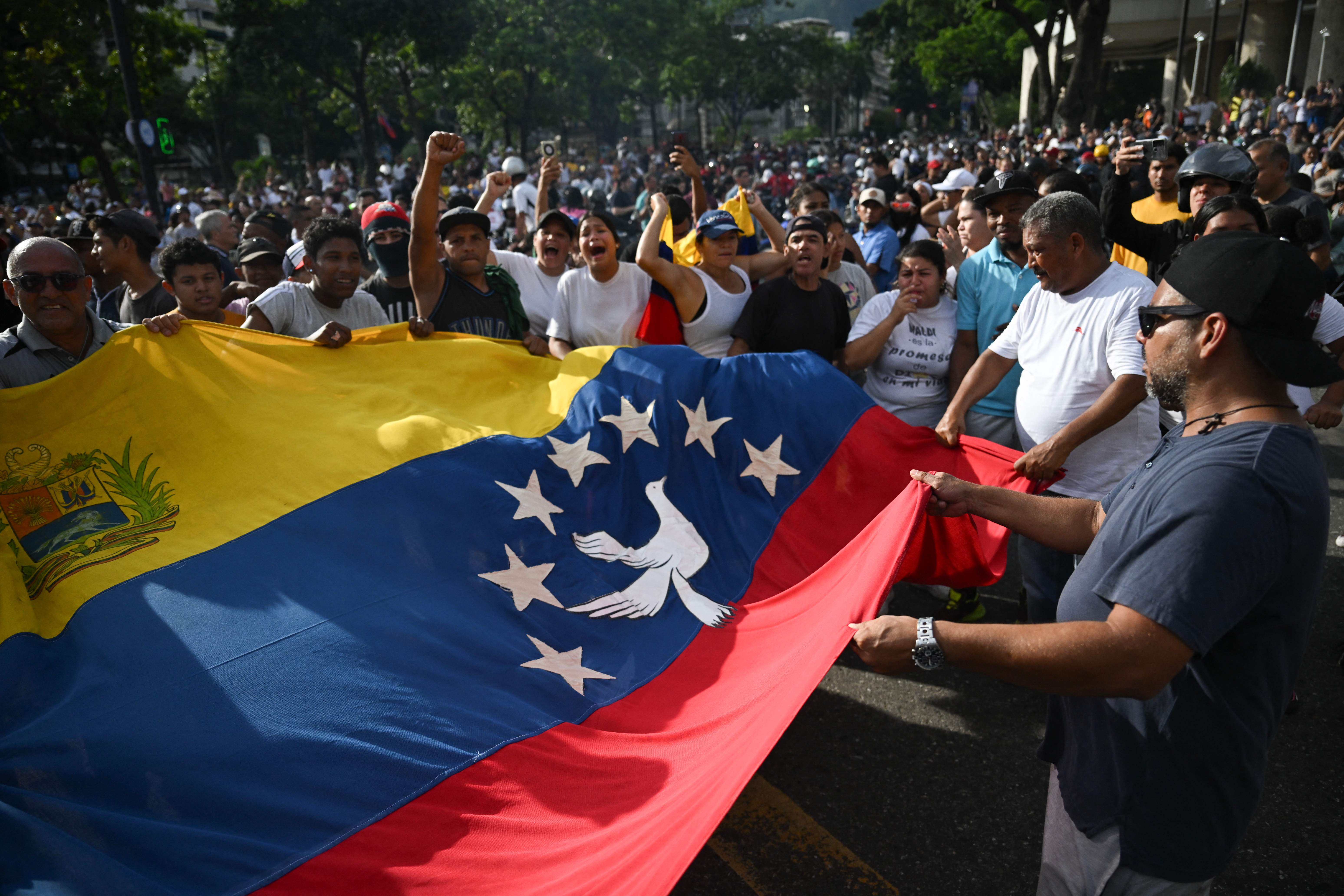 Protestas por resultados electorales en Venezuela