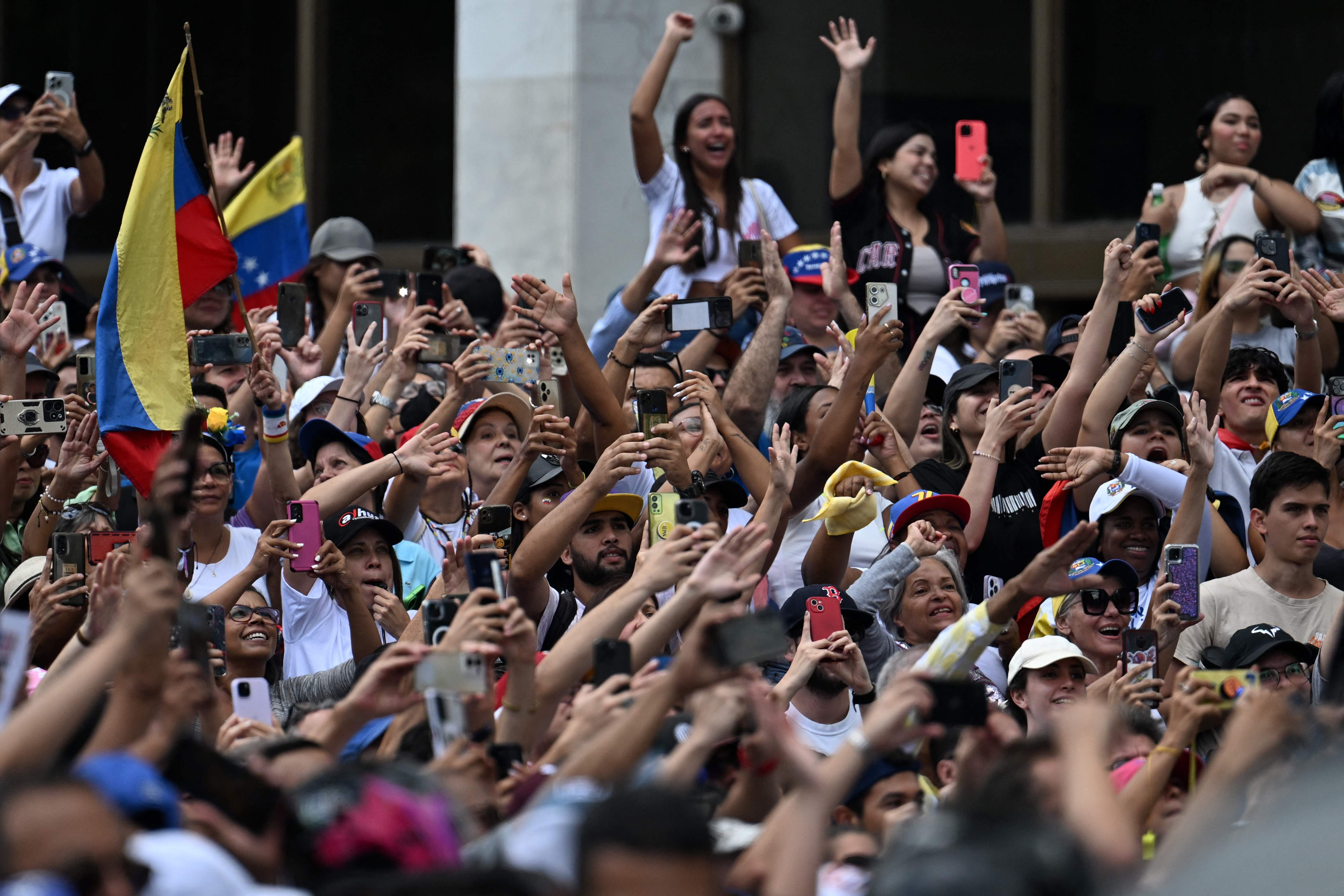 Venezuela continúa bajo la mirada de la comunidad internacional, luego de unas elecciones presidenciales señaladas de haber tenido irregularidades. (Foto Prensa Libre: JUAN BARRETO / AFP)