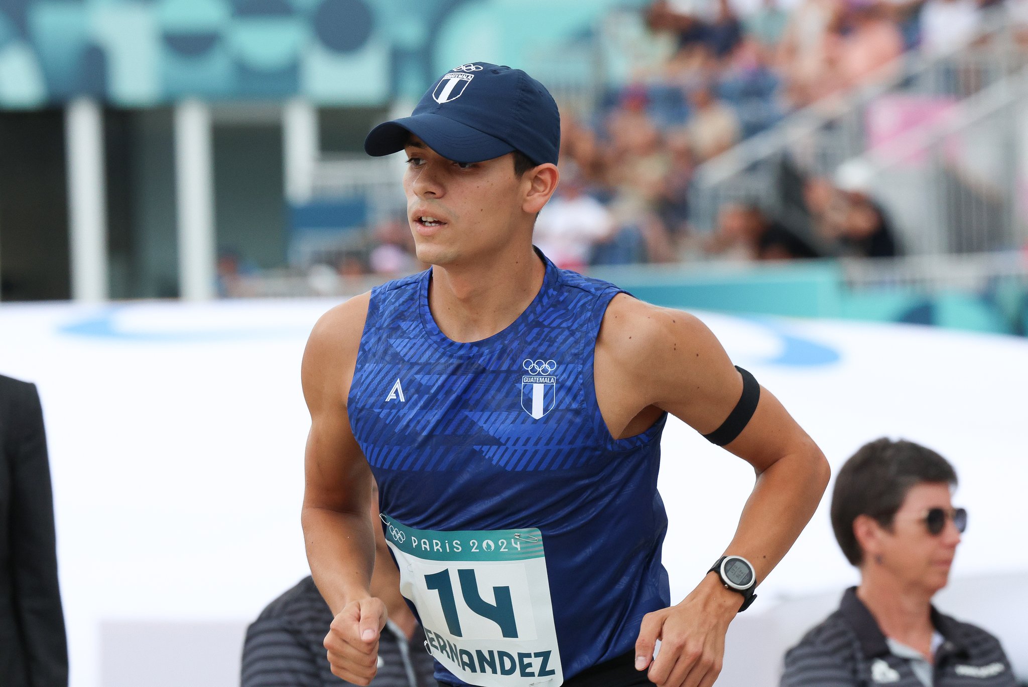 Andrés Fernández corriendo en la prueba de Laser-Run.