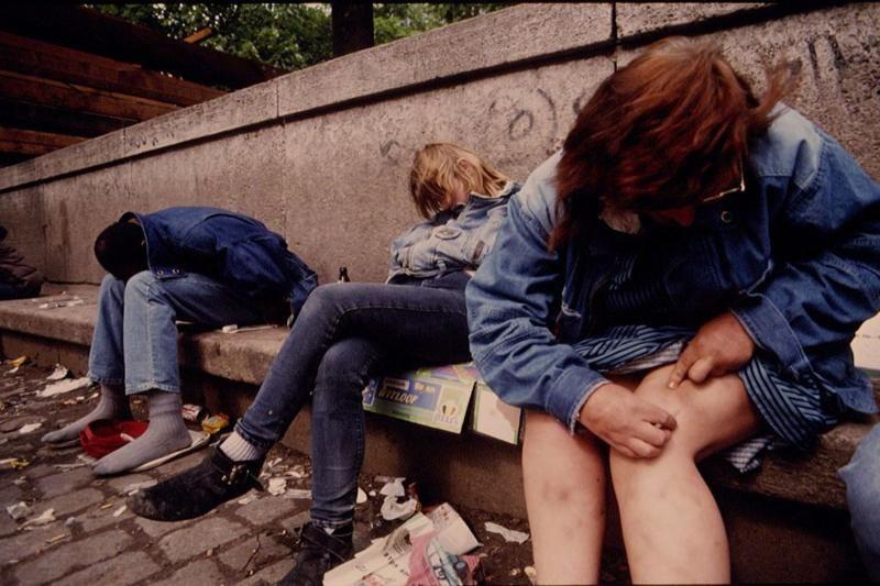 Durante la segunda mitad de la década de 1980, muchos consumidores de heroína se concentraban en el centro de Frankfurt. GETTY IMAGES