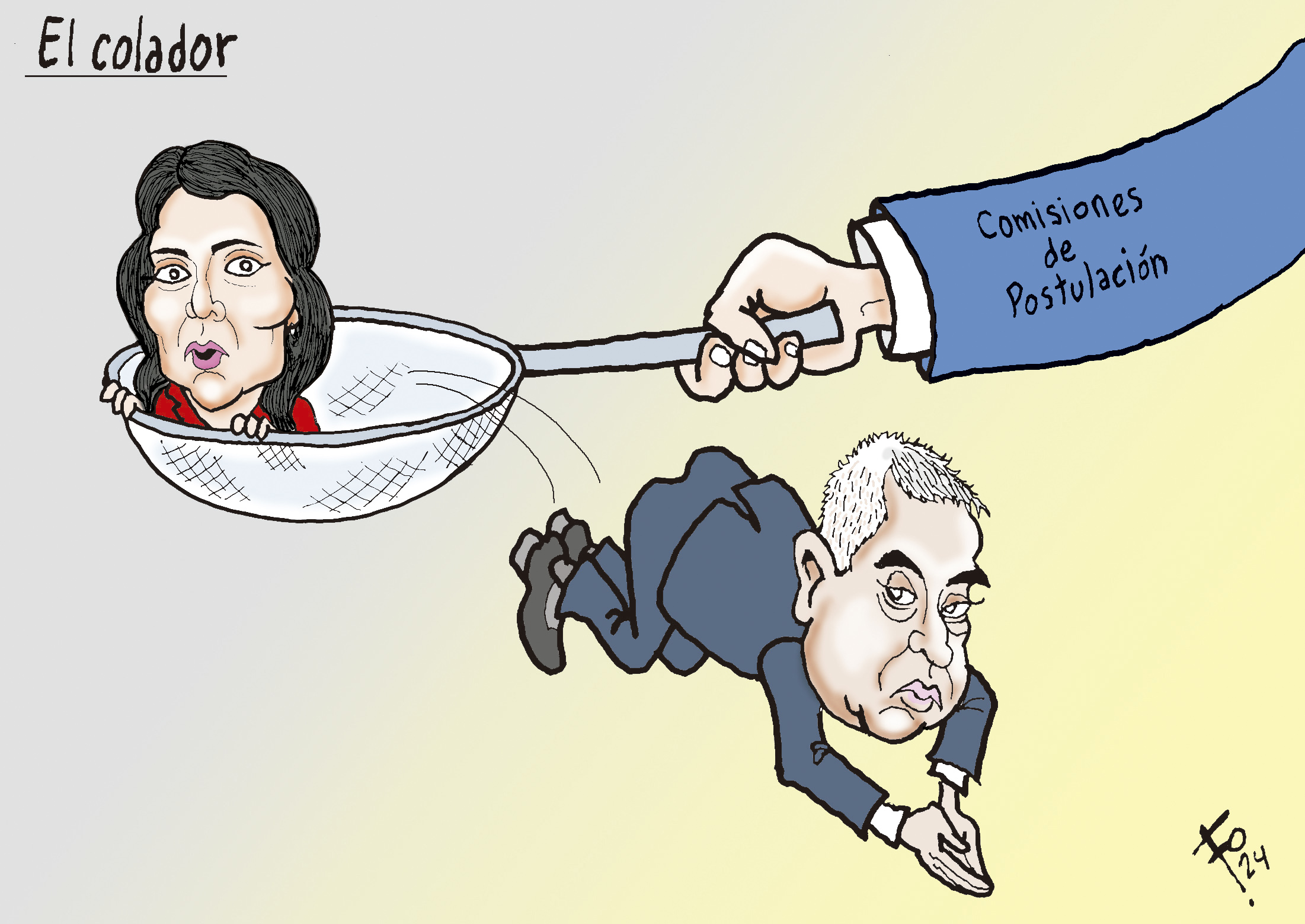 Personajes: Cinthia Monterroso y Rafael Curruchiche.