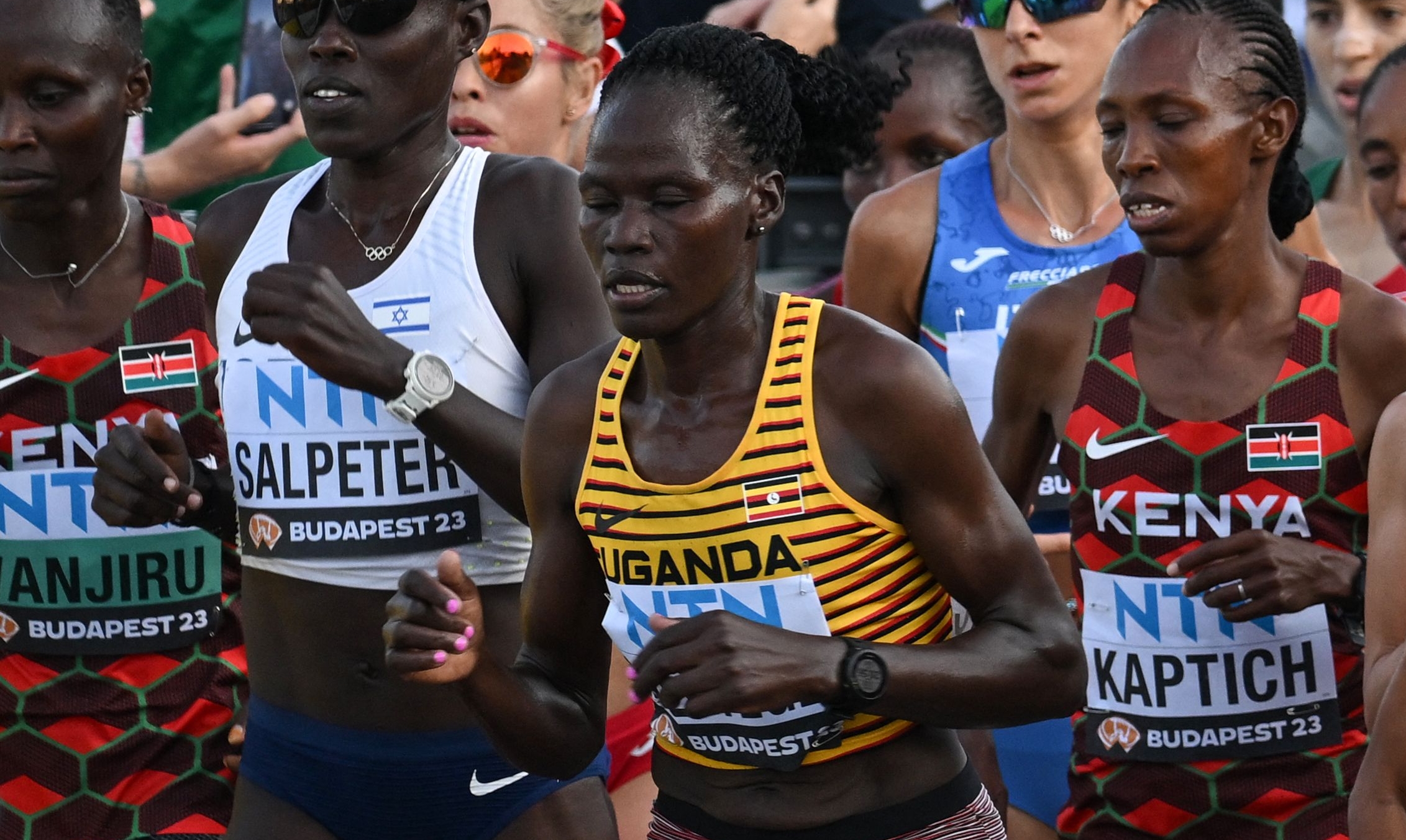 Rebecca Cheptegei en una las competencias de maratón.