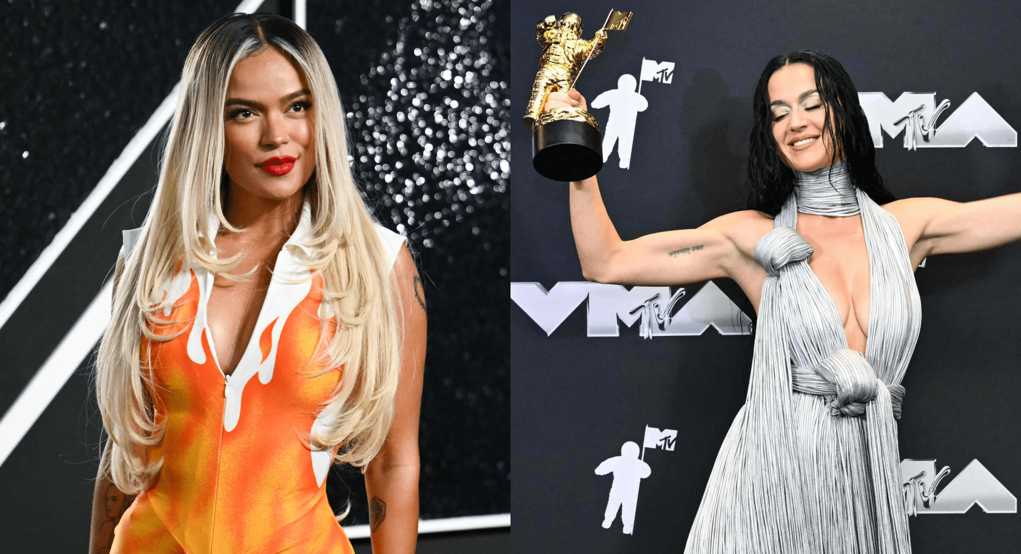 Karol G y Katy Perry pasaron un momento juntas en los MTV VMAs 2024.