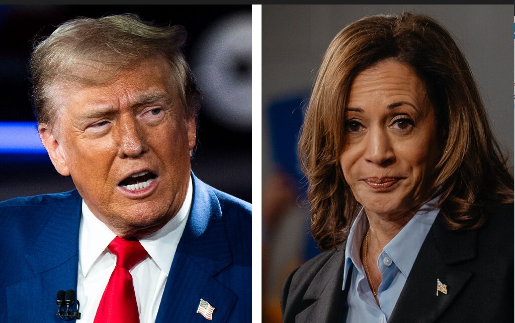 Los asesores de Donald Trump y Kamala Harris ven el debate del martes en Filadelfia como un momento crucial para definir a Harris para millones de votantes indecisos que saben lo que piensan sobre Trump, pero todavía tienen curiosidad acerca de ella. (Foto Prensa Libre: Doug Mills/The New York Times, Jamie Kelter Davis/The New York Times)