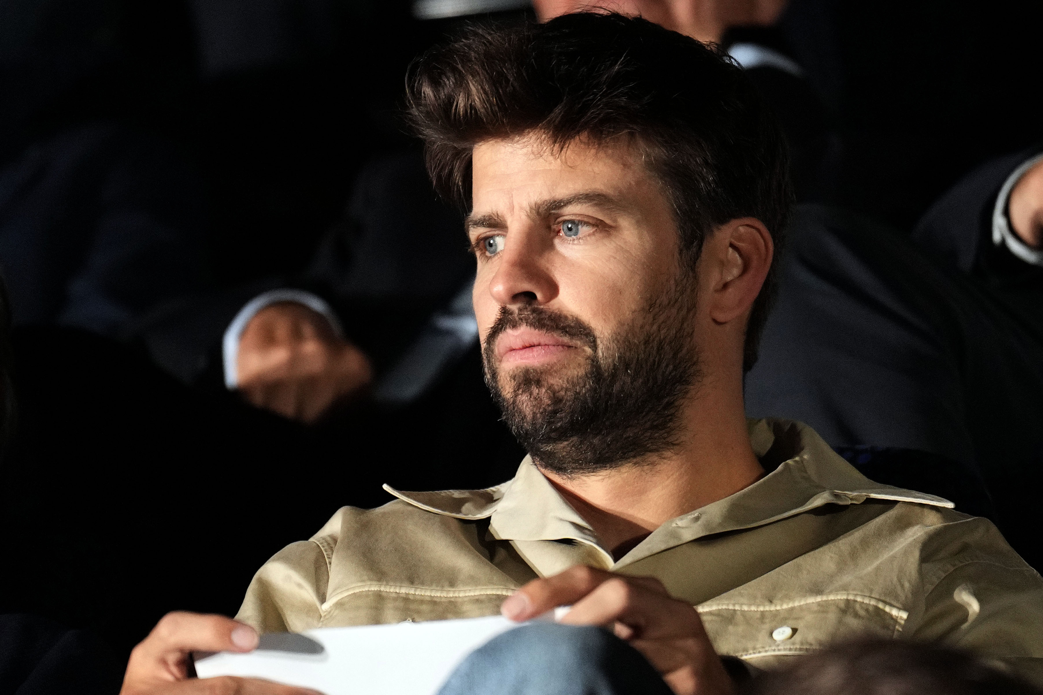 El exjugador del FC Barcelona Gerard Piqué durante la rueda de prensa en la que el futbolista Andrés Iniesta anunció su retiro.