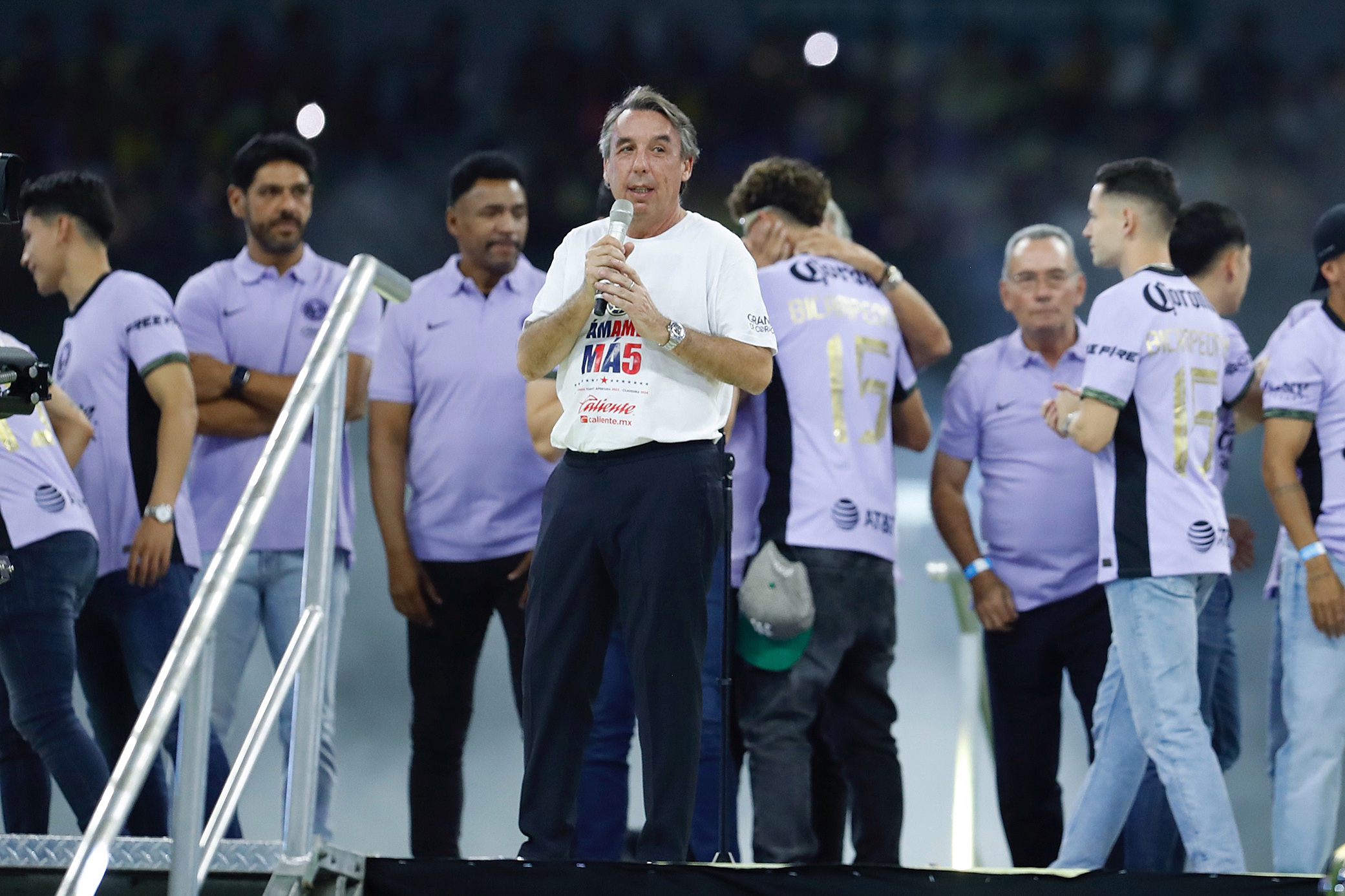 Fotografía del 28 de mayo de 2024 del propietario del club América y presidente de Grupo Televisa, Emilio Azcárraga Jean.