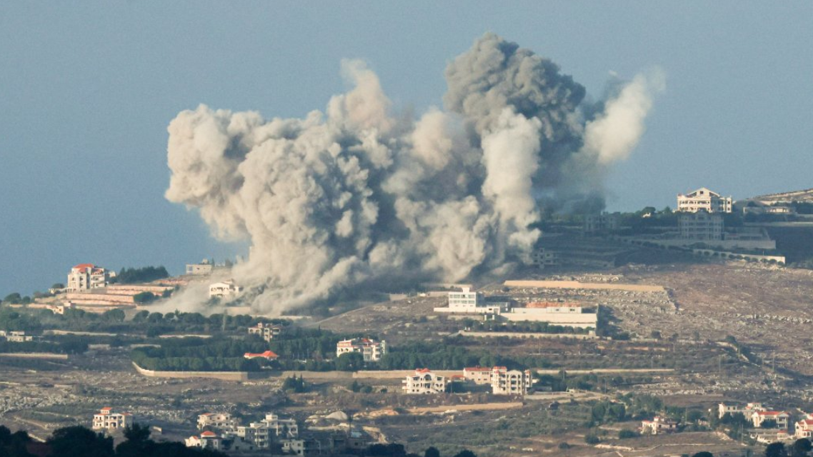 Bombardeo israelí en el sur de Líbano este martes.

Getty Images