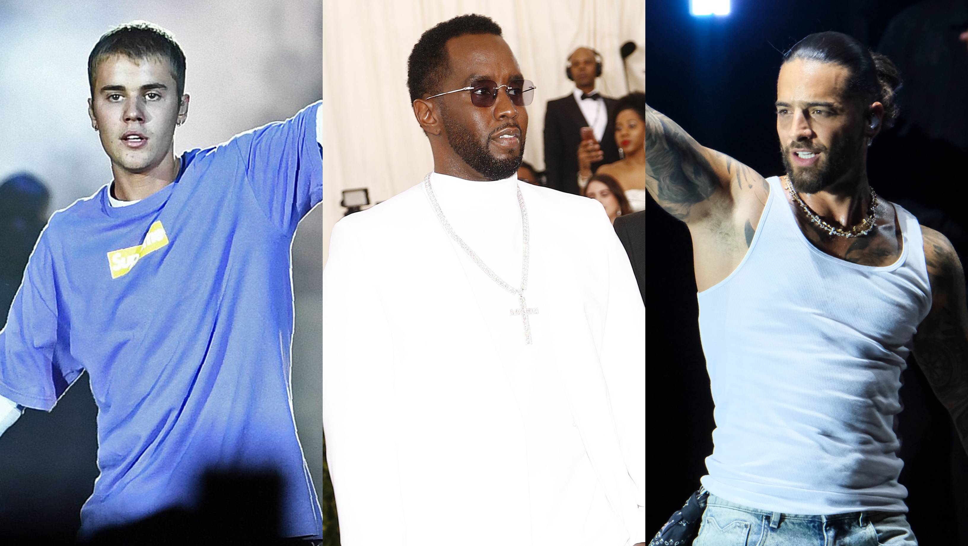 Maluma asistió a una fiesta de "Diddy" Combs en la que se encontró a Justin Bieber.