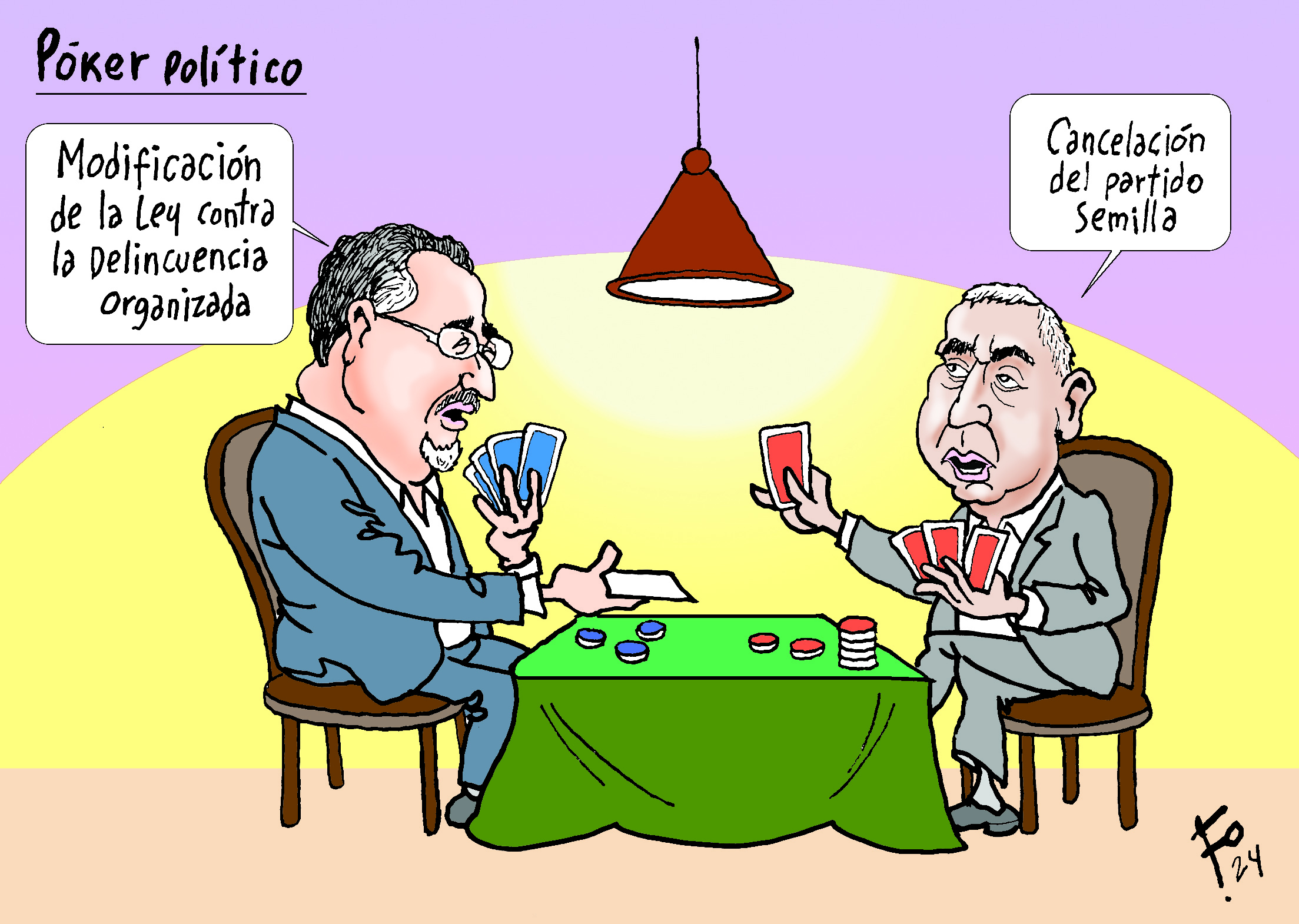 Personajes: Bernardo Arévalo y Rafael Curruchiche.