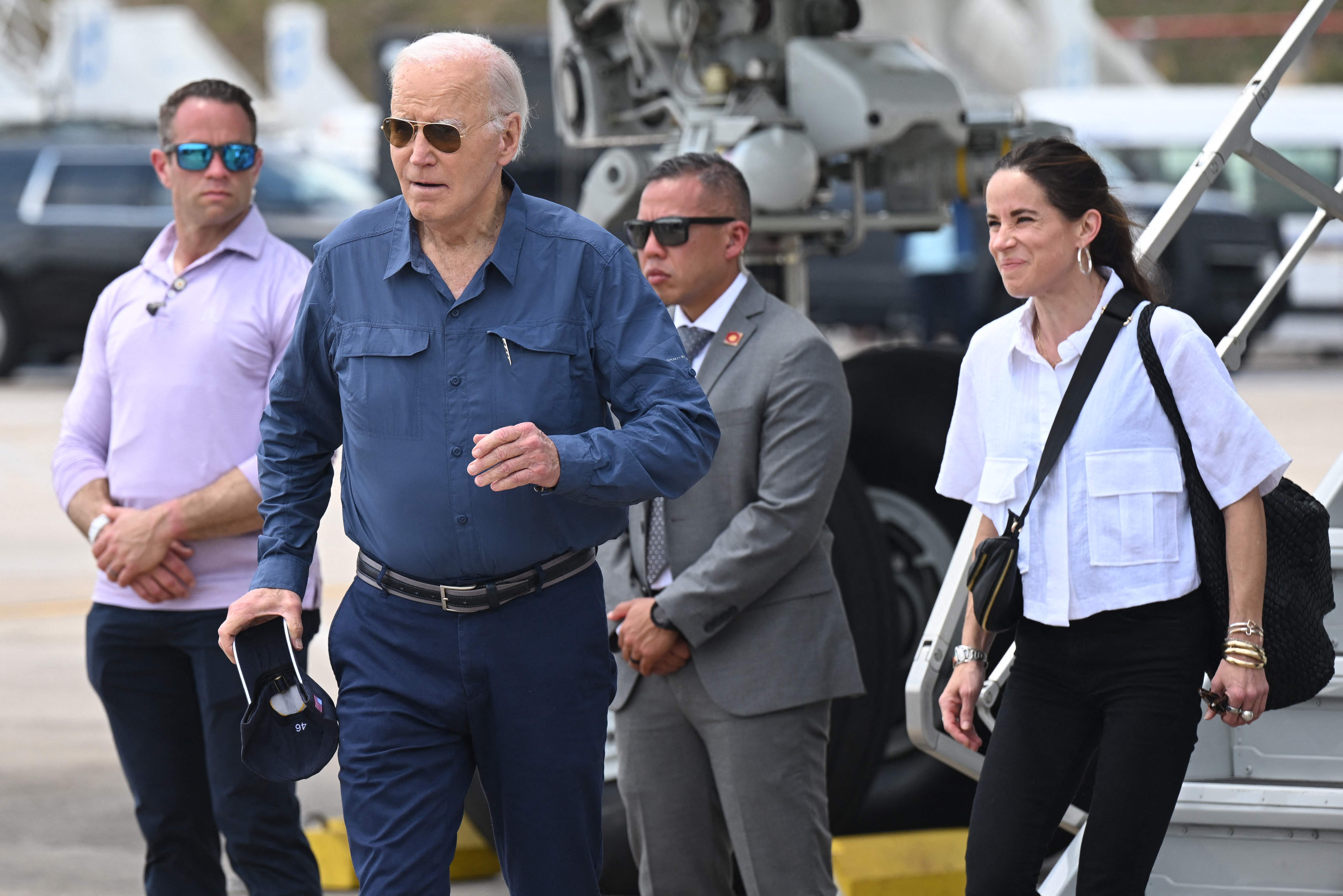 Joe Biden, su hija Ashley Biden y otros miembros del mandatario estadounidence