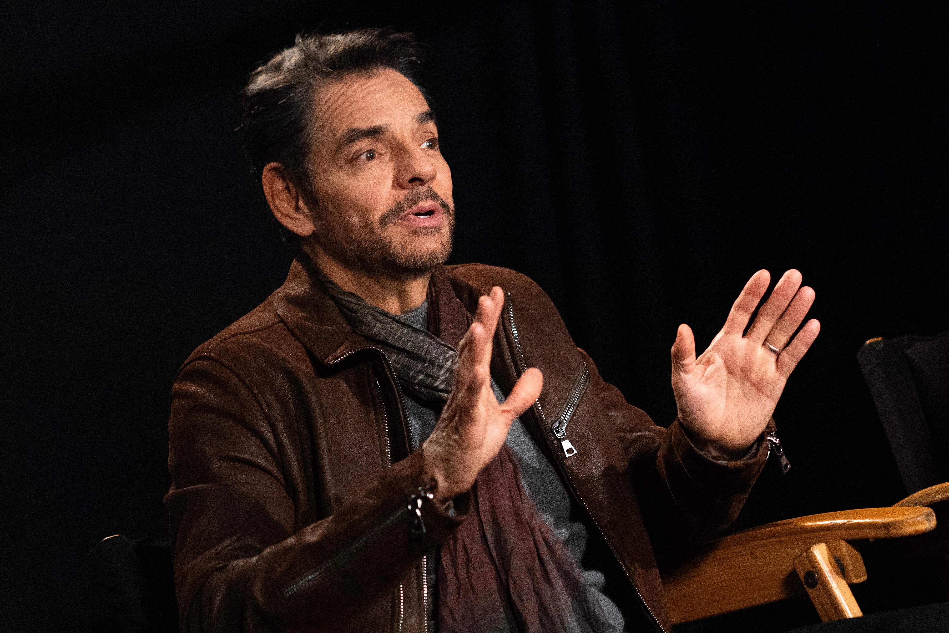 Mexican actor Eugenio Derbez speaks during the press junket for Radical in Los Angeles, California, on October 19, 2023. Eugenio Derbez, the Mexican comedian who earned global acclaim in Oscar-winning US drama "CODA," returns to his native country with a new film set at a failing school in a gang-ridden border city. "Radical" focuses on the true story -- first told in a viral article in Wired magazine -- of a teacher who used unconventional methods to revolutionize an under-funded primary school, and inspire its most gifted students to dream of lives outside Matamoros. (Photo by VALERIE MACON / AFP)