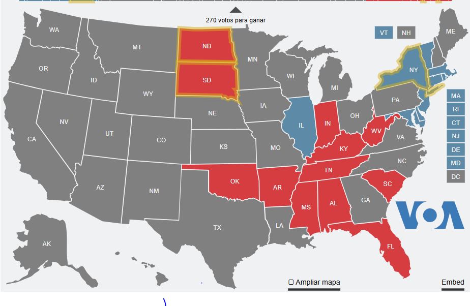 mapa electoral Estados Unidos 2024 2